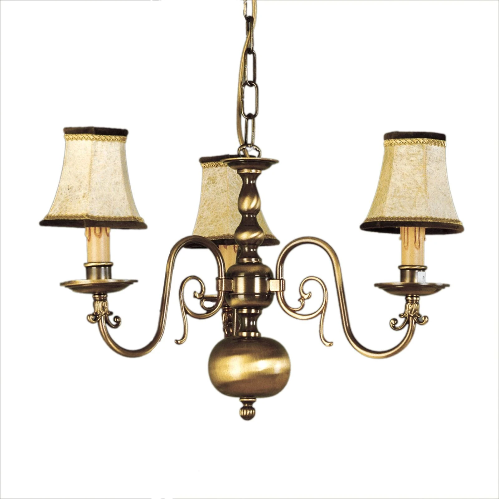 Luster FLÄMISCH, 3 izvora svetla, patina - 2