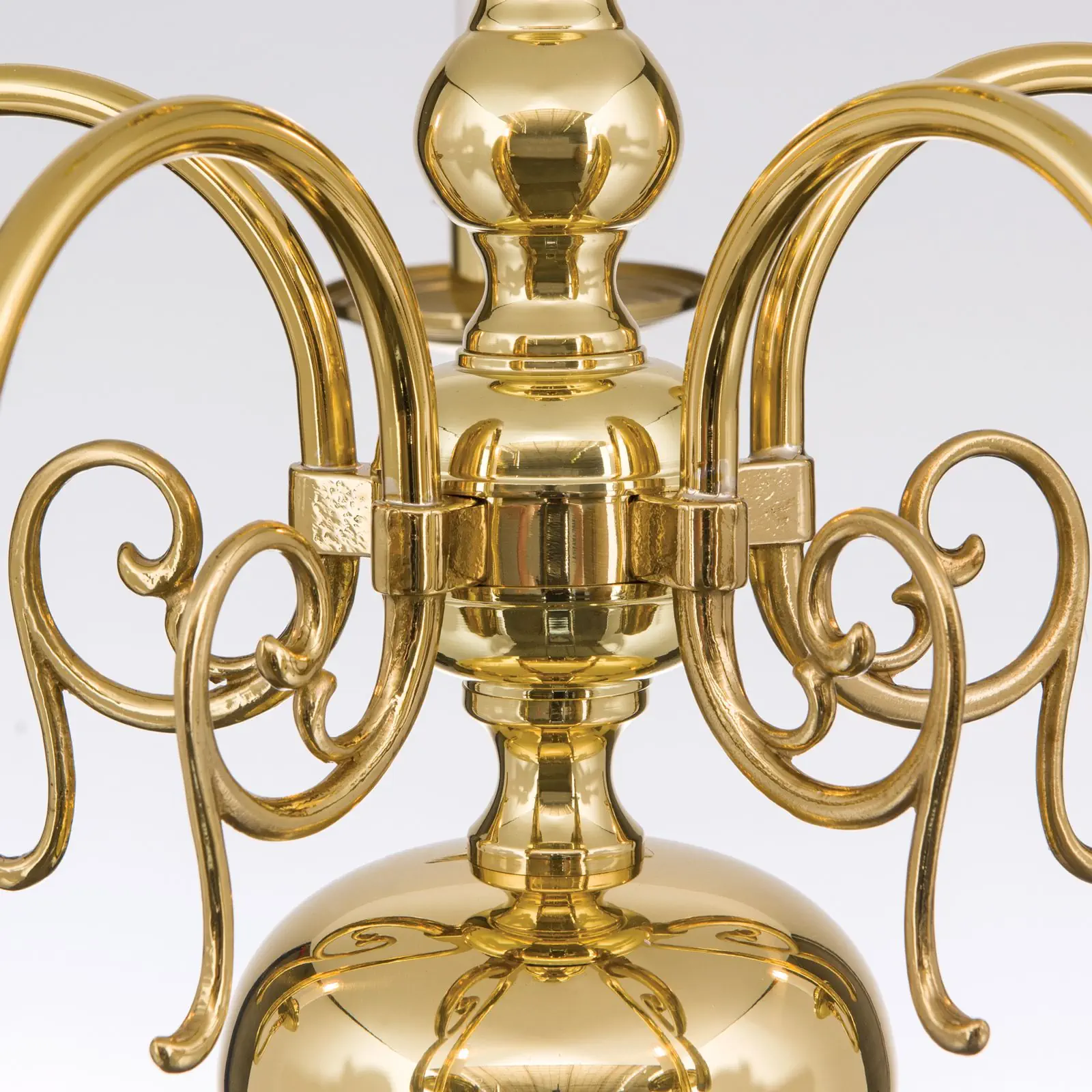 Luster FLÄMISCH, 5 izvora svetla, sjajni mesing - 6