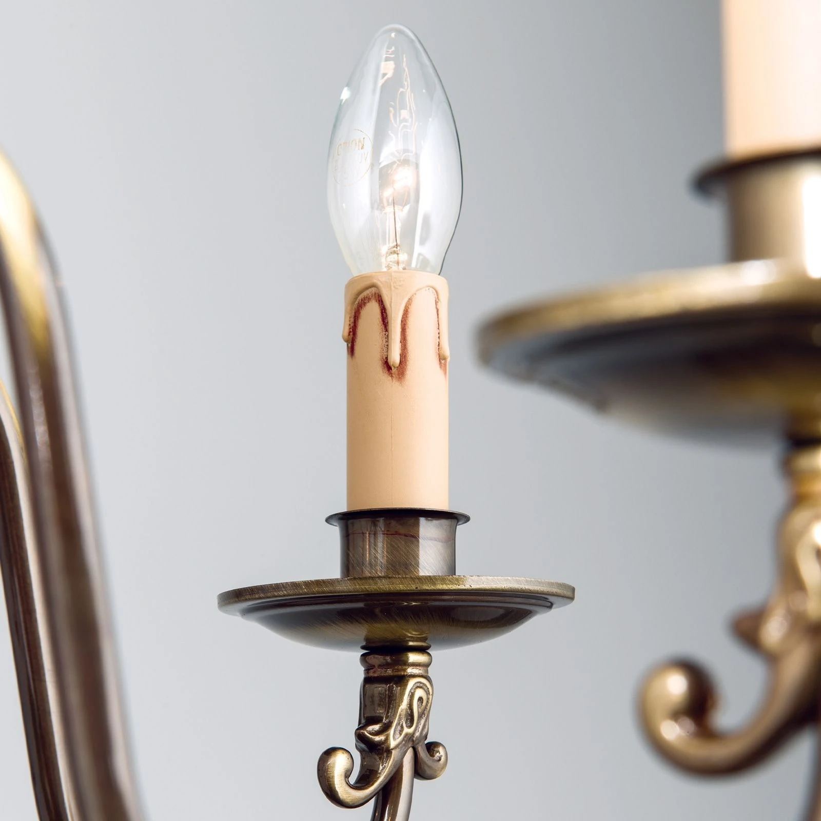 Luster FLÄMISCH, 5 izvora svetla, patina - 2