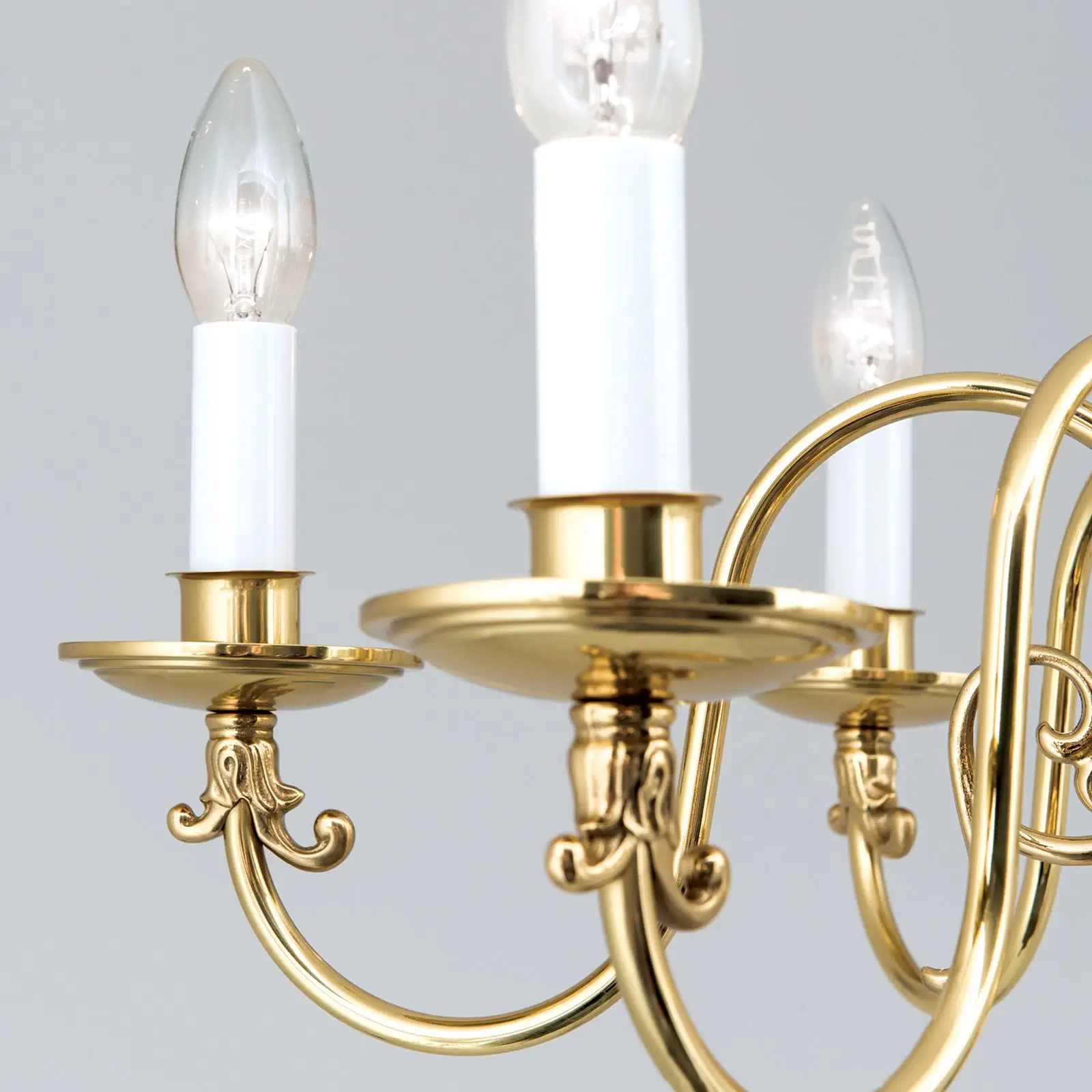 Luster FLÄMISCH, 6 izvora svetla, sjajni mesing - 5