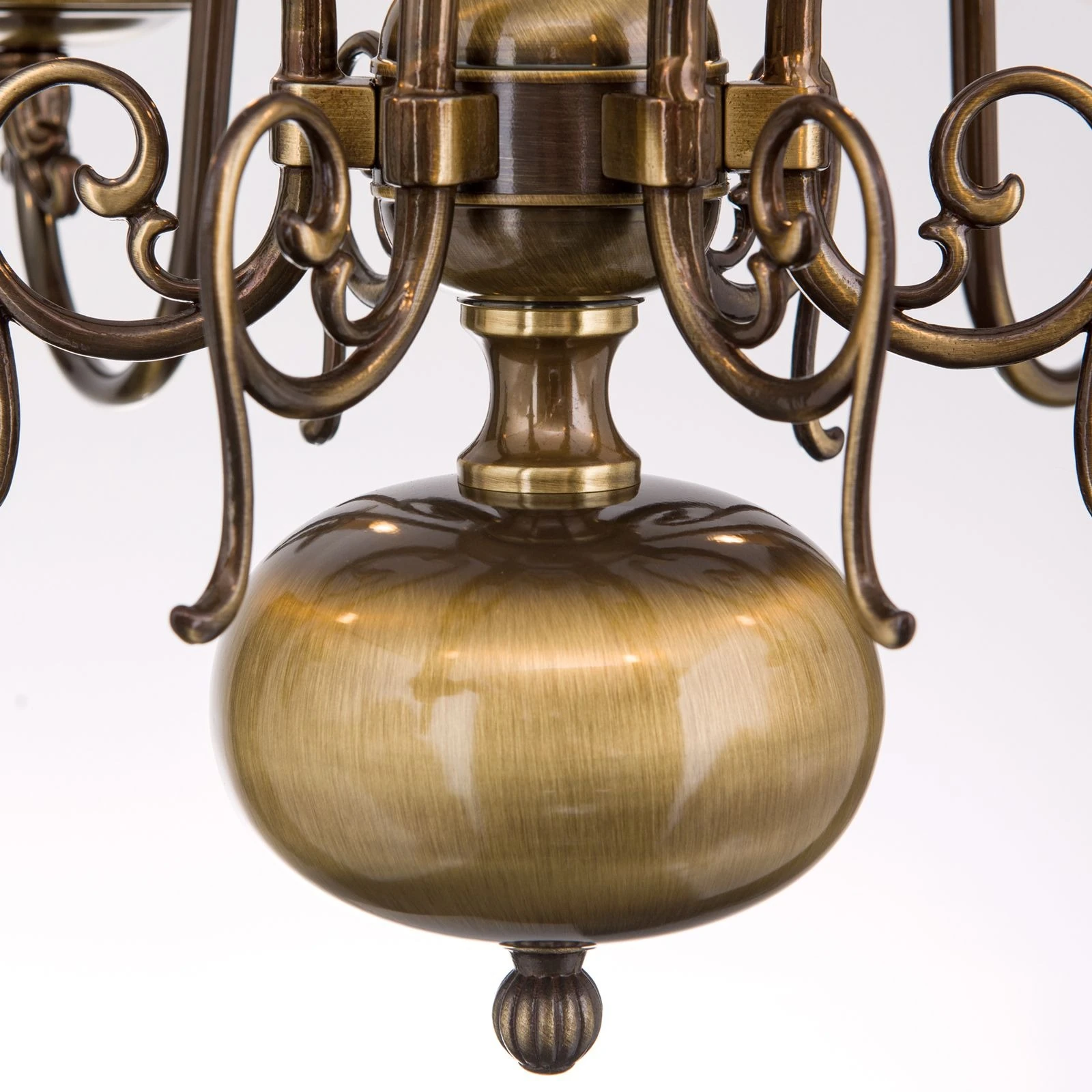 Luster FLÄMISCH, 6 izvora svetla, antik mesing - 6
