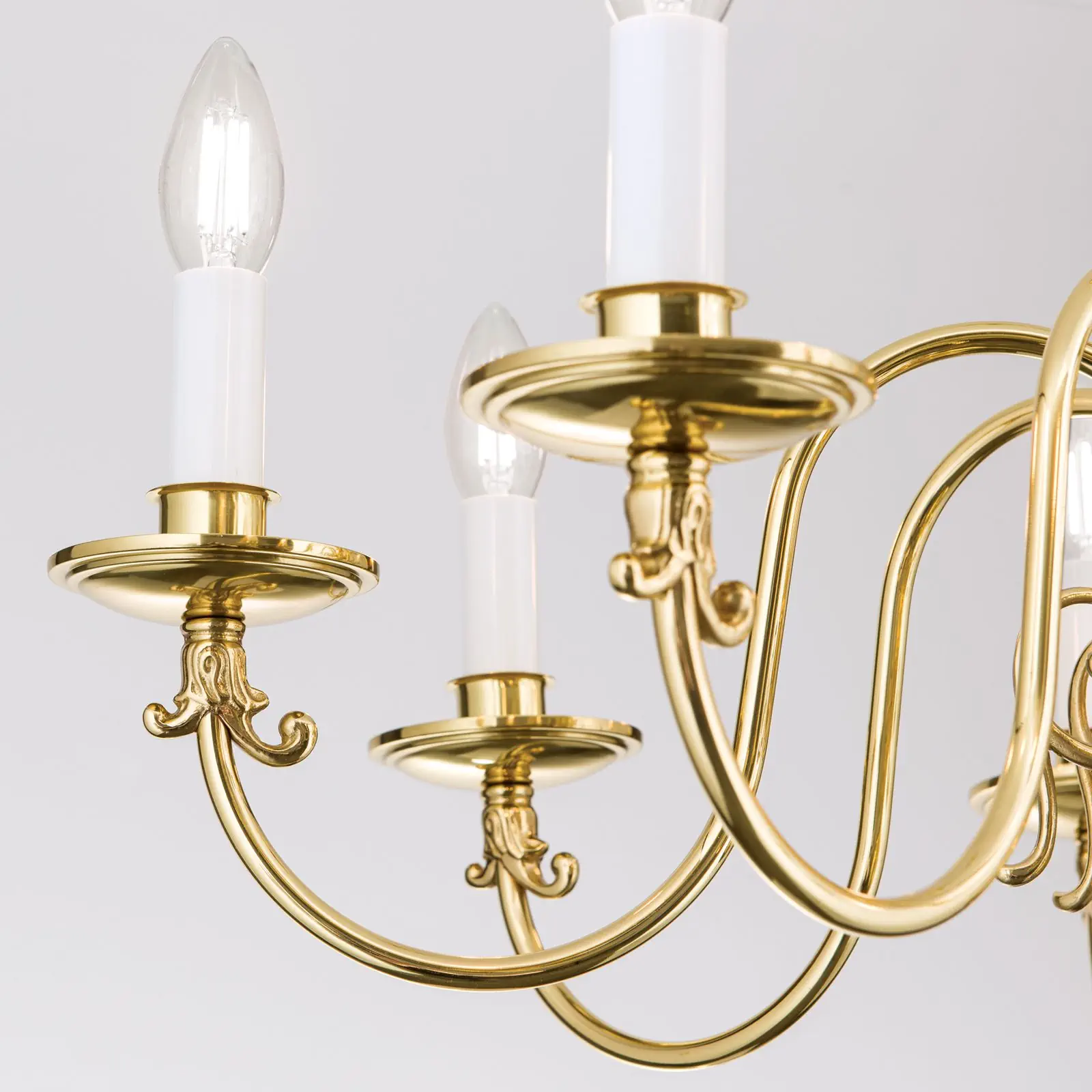 Luster FLÄMISCH, 8 izvora svetla, sjajni mesing - 6