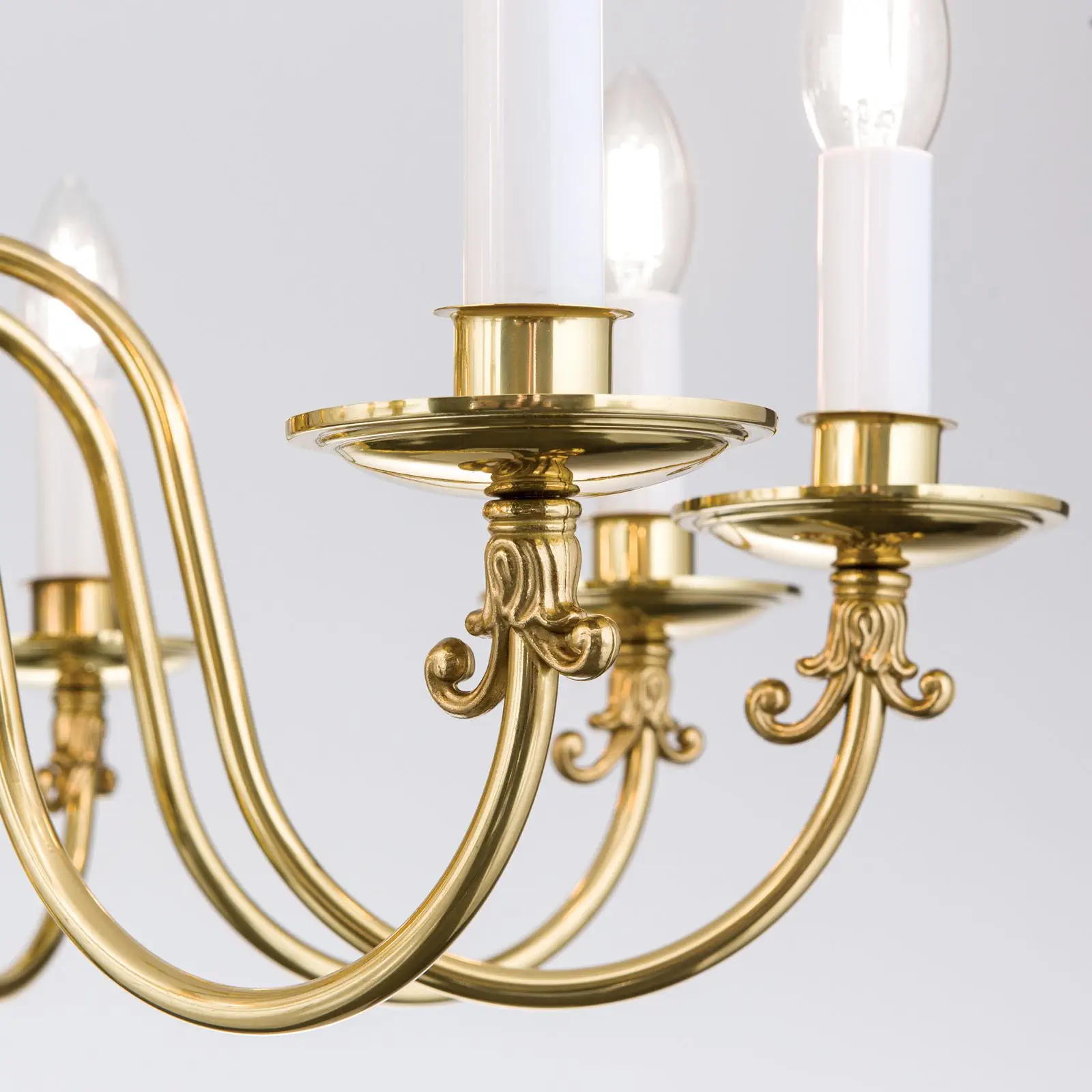 Luster FLÄMISCH, 10 izvora svetla, sjajni mesing - 5