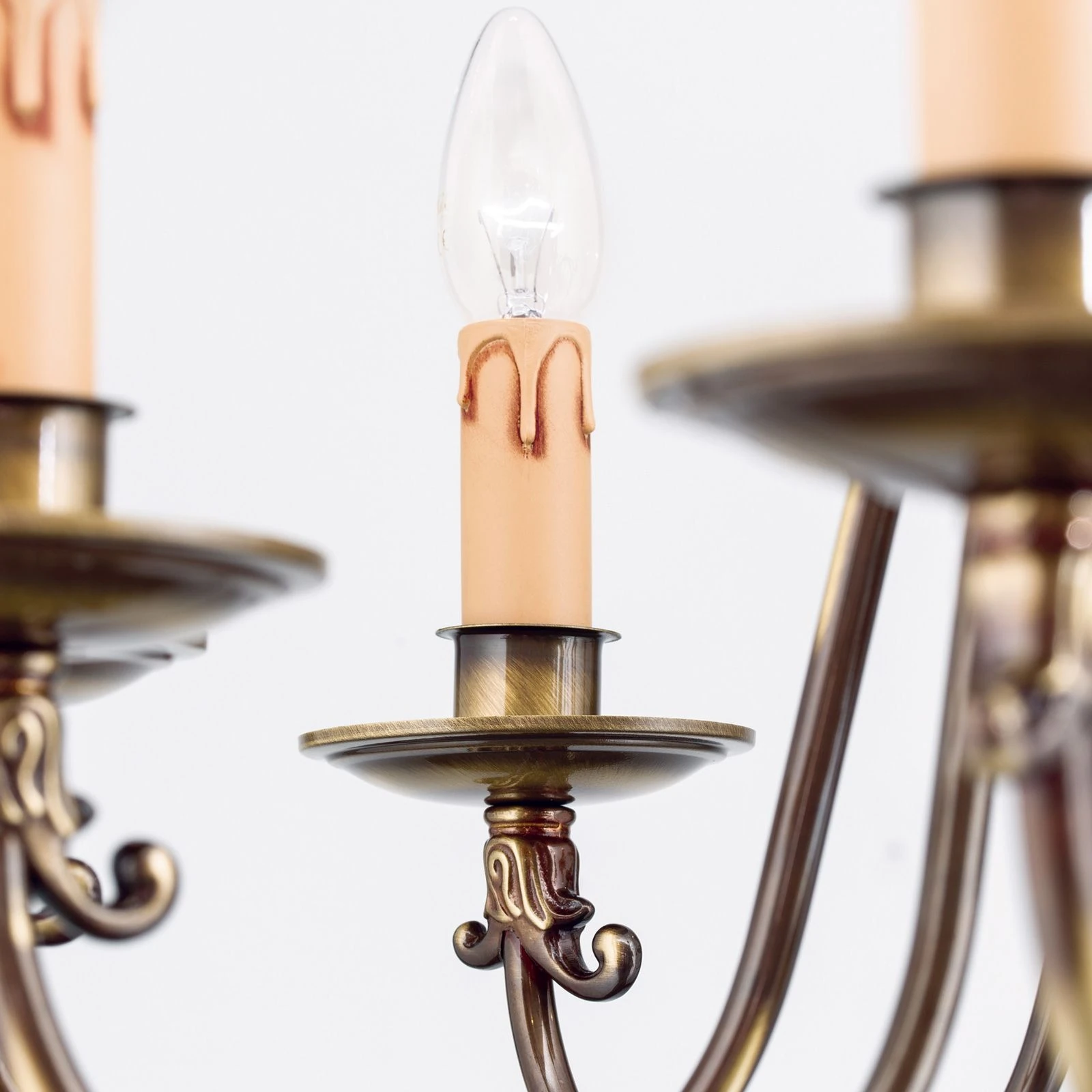 Luster FLÄMISCH, 10 izvora svetla, patina - 2