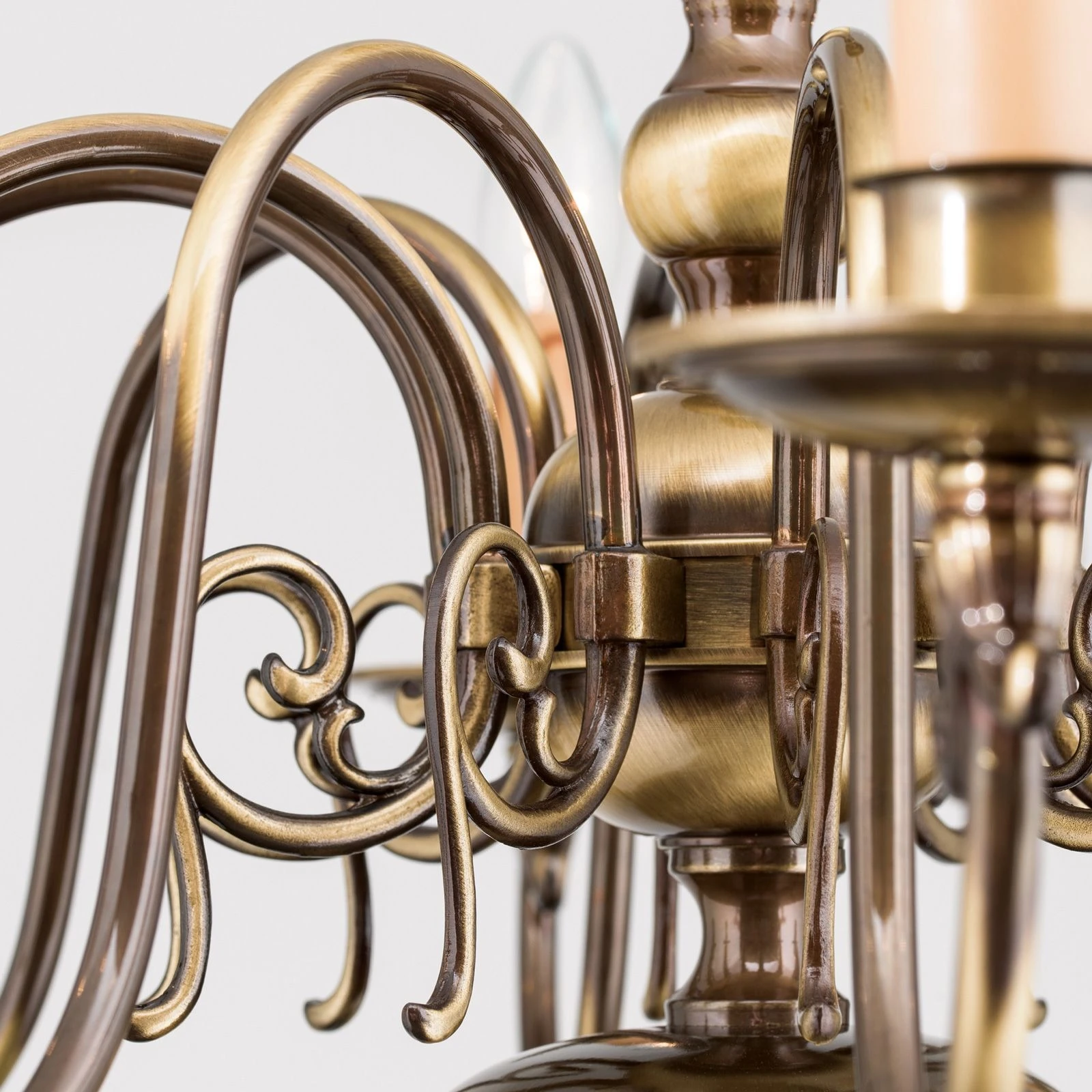 Luster FLÄMISCH, 10 izvora svetla, patina - 3