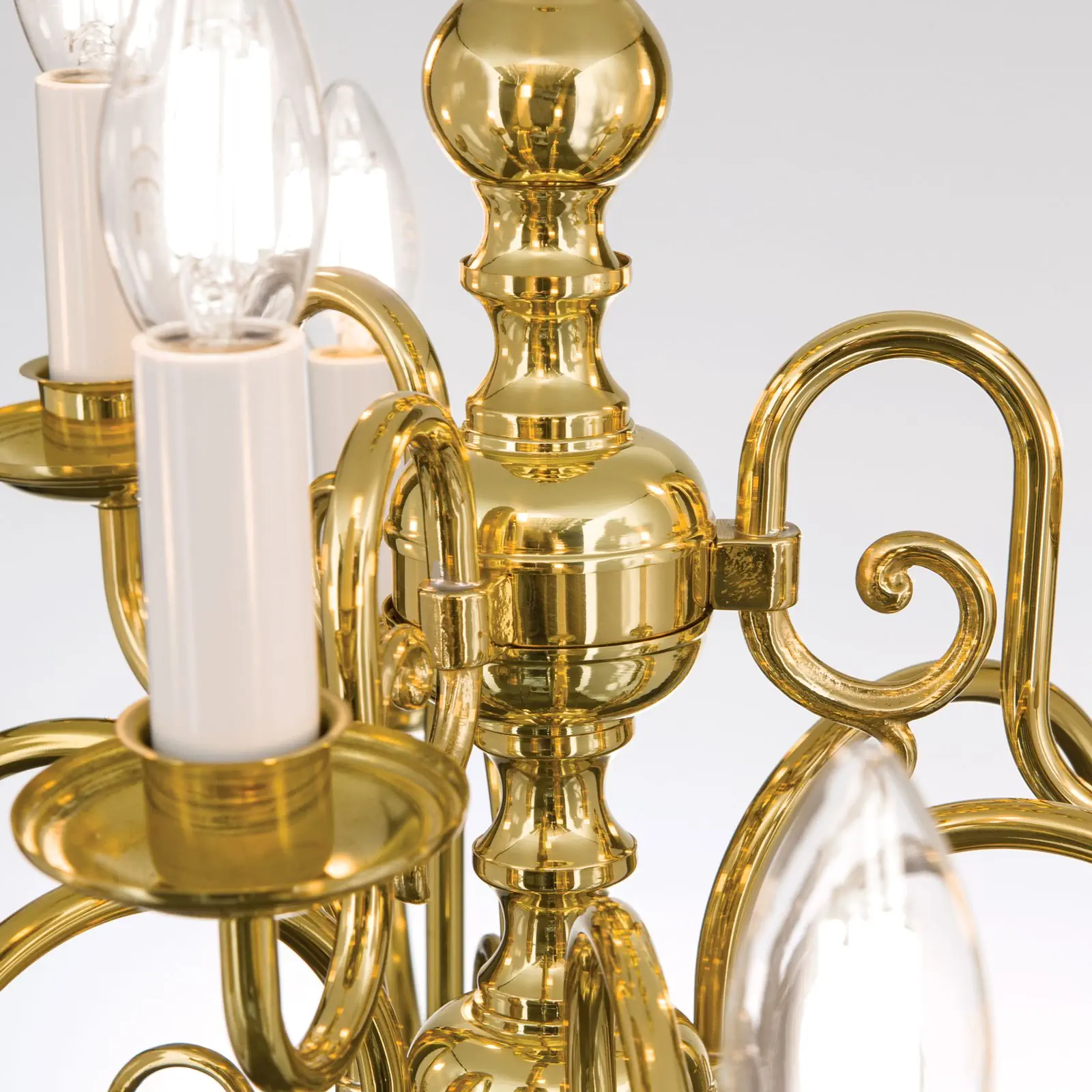 Luster FLÄMISCH, 9 izvora svetla, sjajni mesing - 5