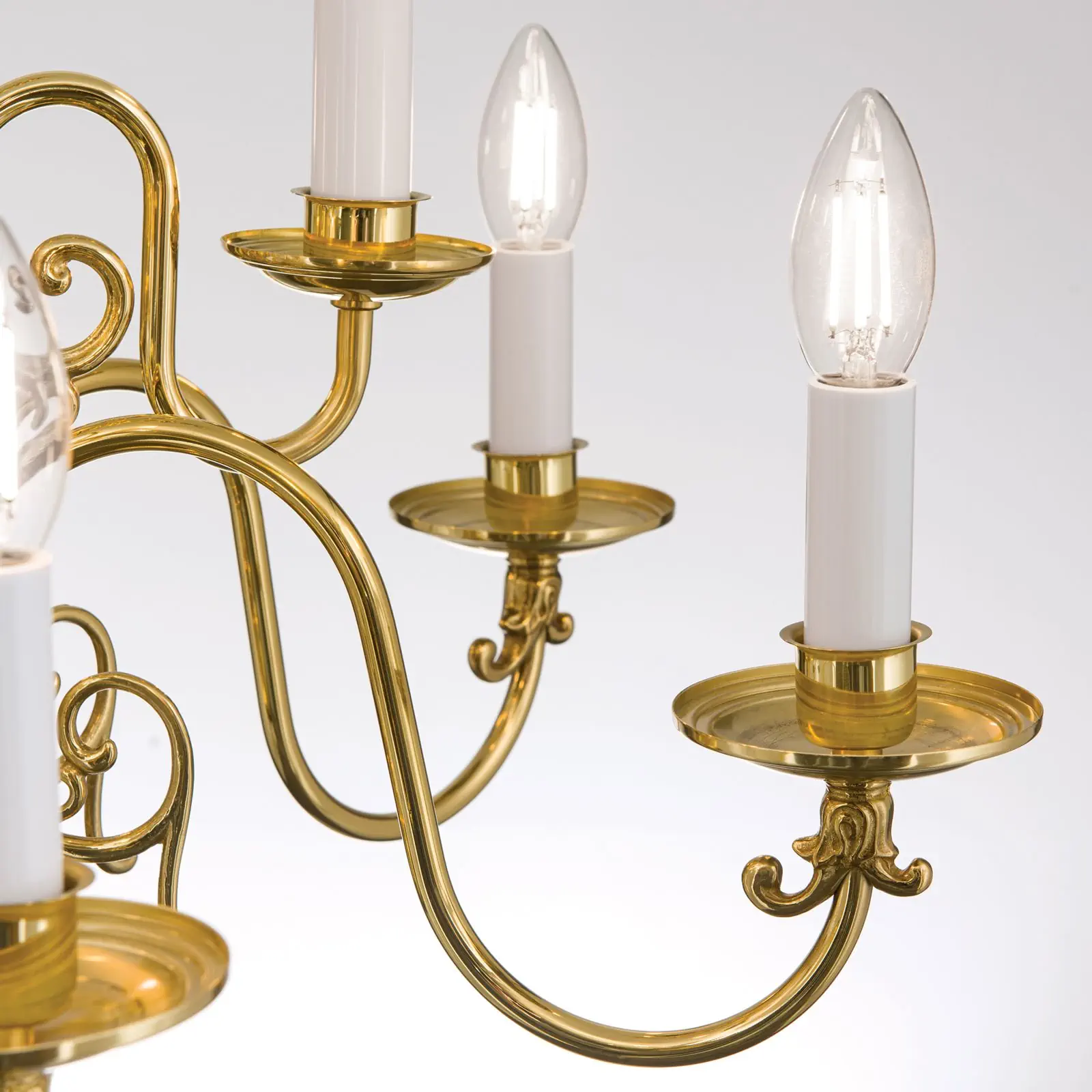 Luster FLÄMISCH, 9 izvora svetla, sjajni mesing - 6