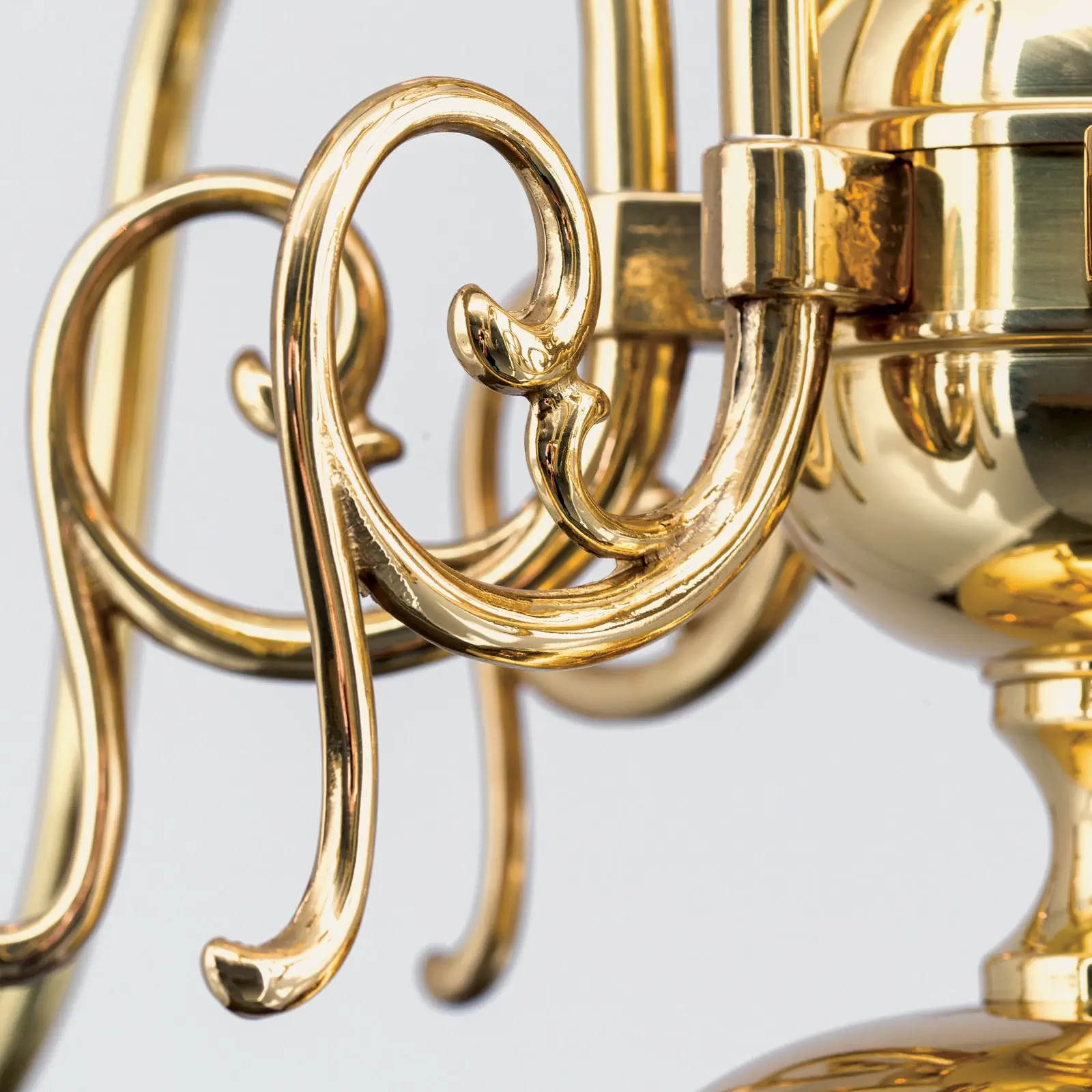 Luster FLÄMISCH, 12 izvora svetla, sjajni mesing - 3