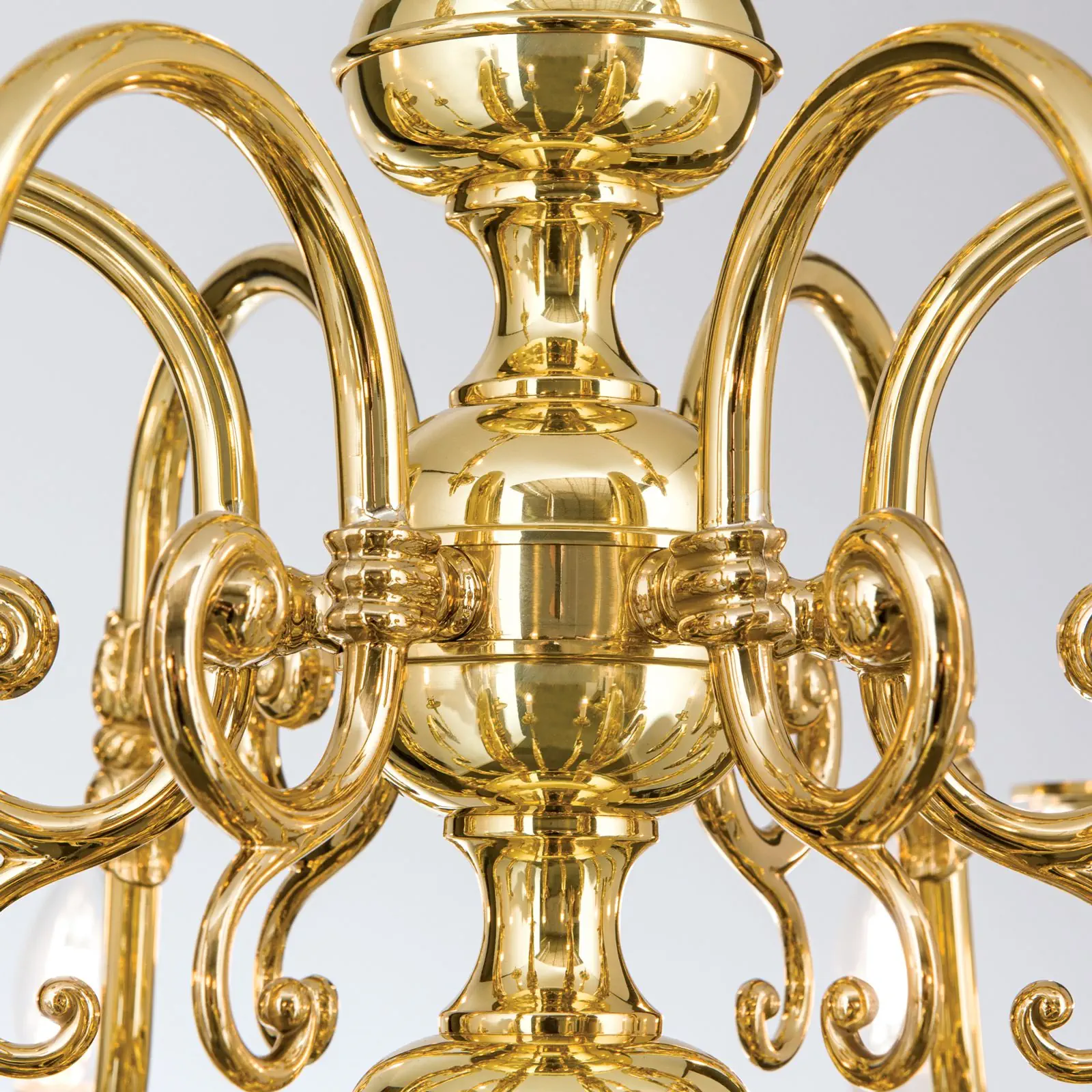 Luster FLÄMISCH, 12+6+3 izvora svetla, sjajni mesing, sa orlom - 5