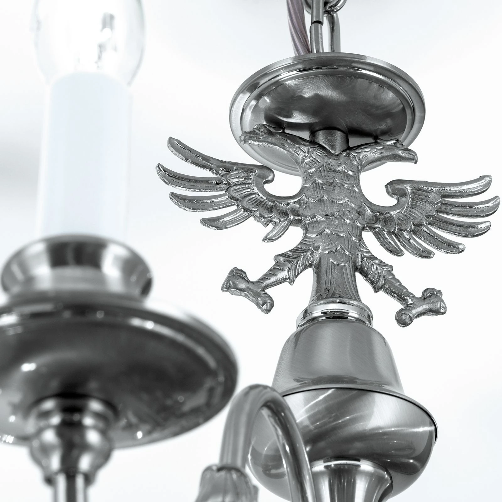 Luster FLÄMISCH, 18+12+6+3 izvora svetla, satinirani hrom, sa orlom - 6