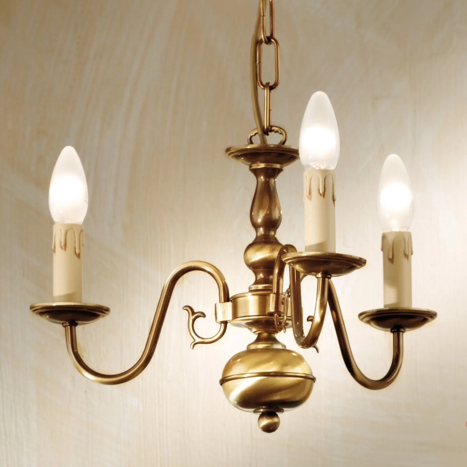 Luster FLÄMISCH, 3 izvora svetla, patina - 2