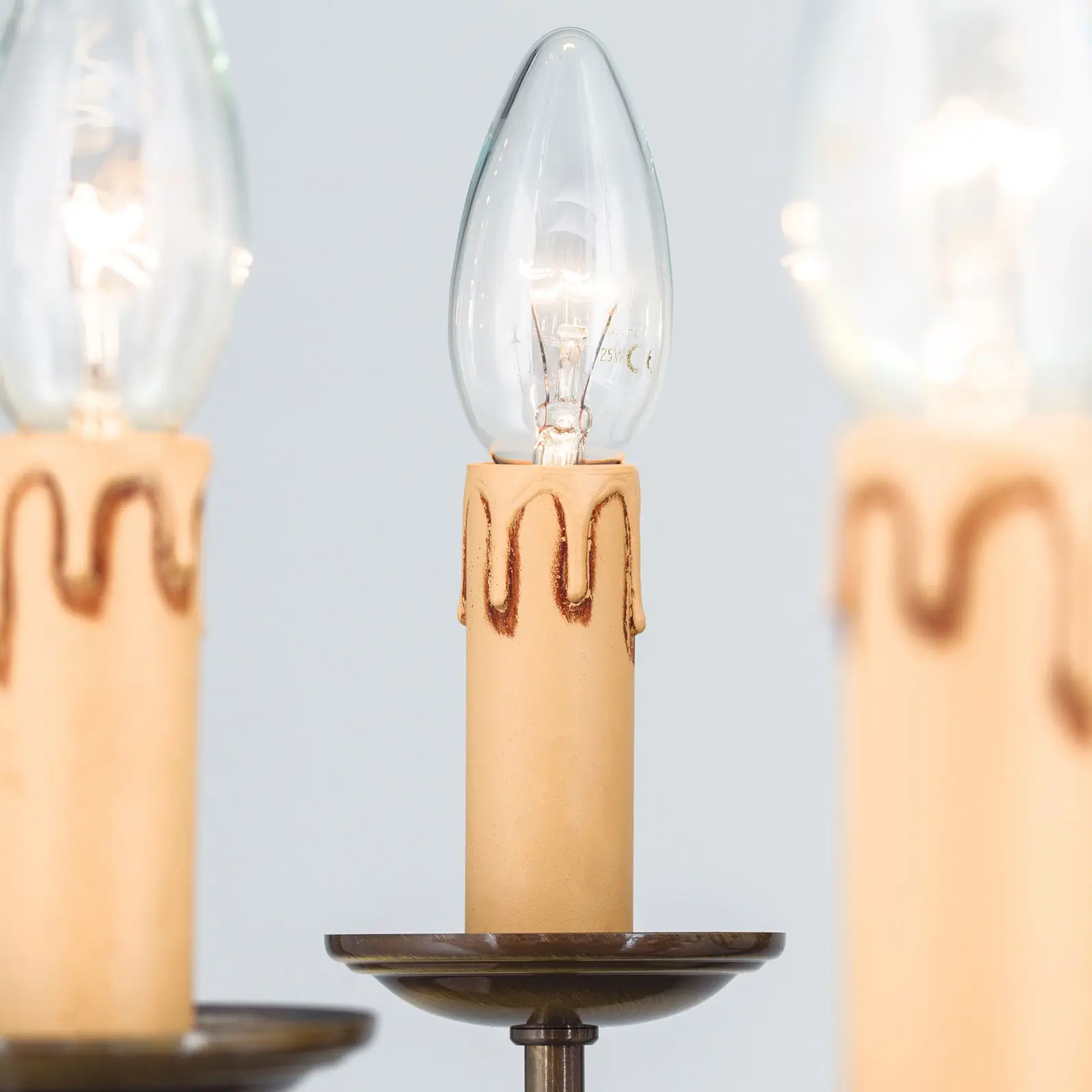 Luster FLÄMISCH, 8 izvora svetla, patina - 4