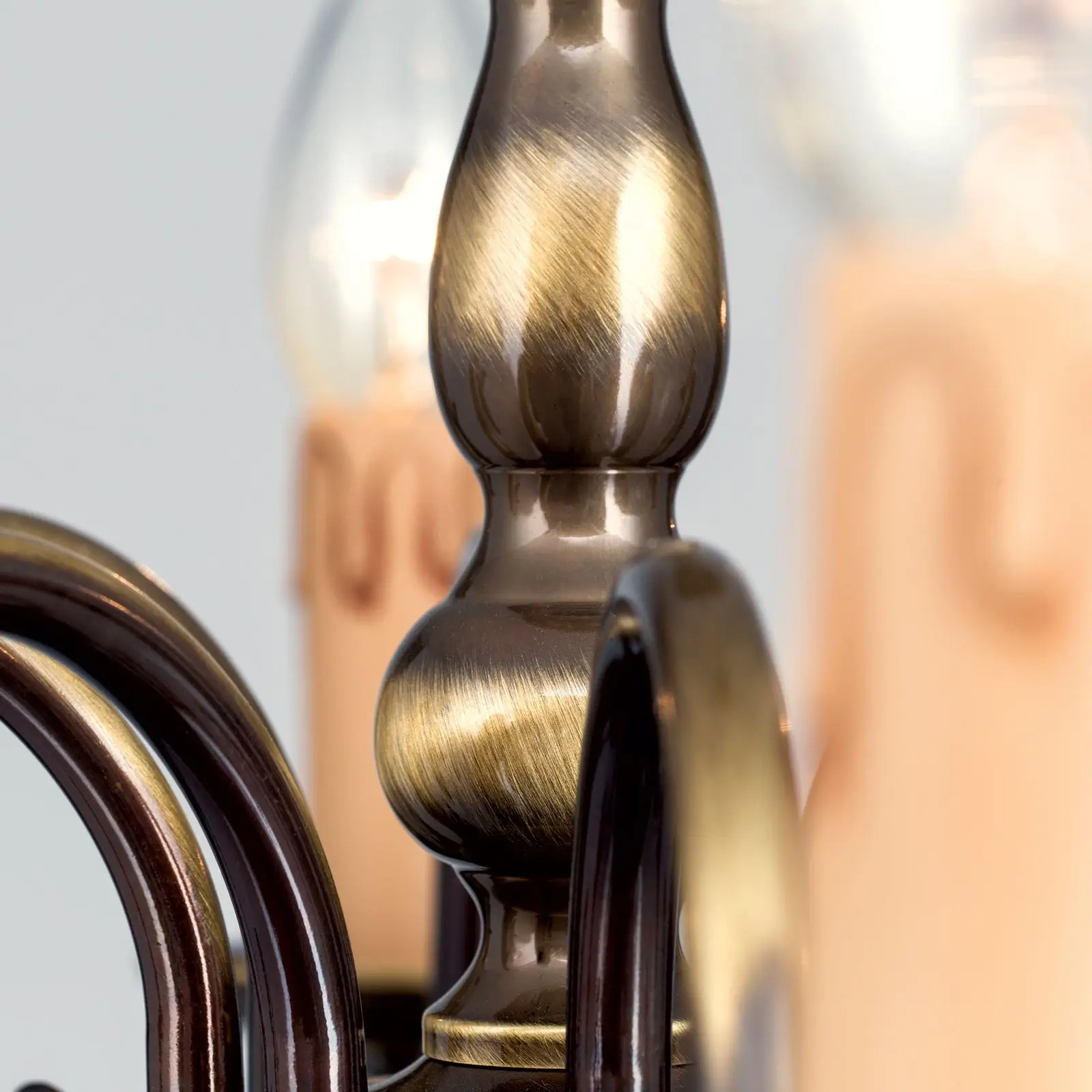 Luster FLÄMISCH, 8 izvora svetla, patina - 5