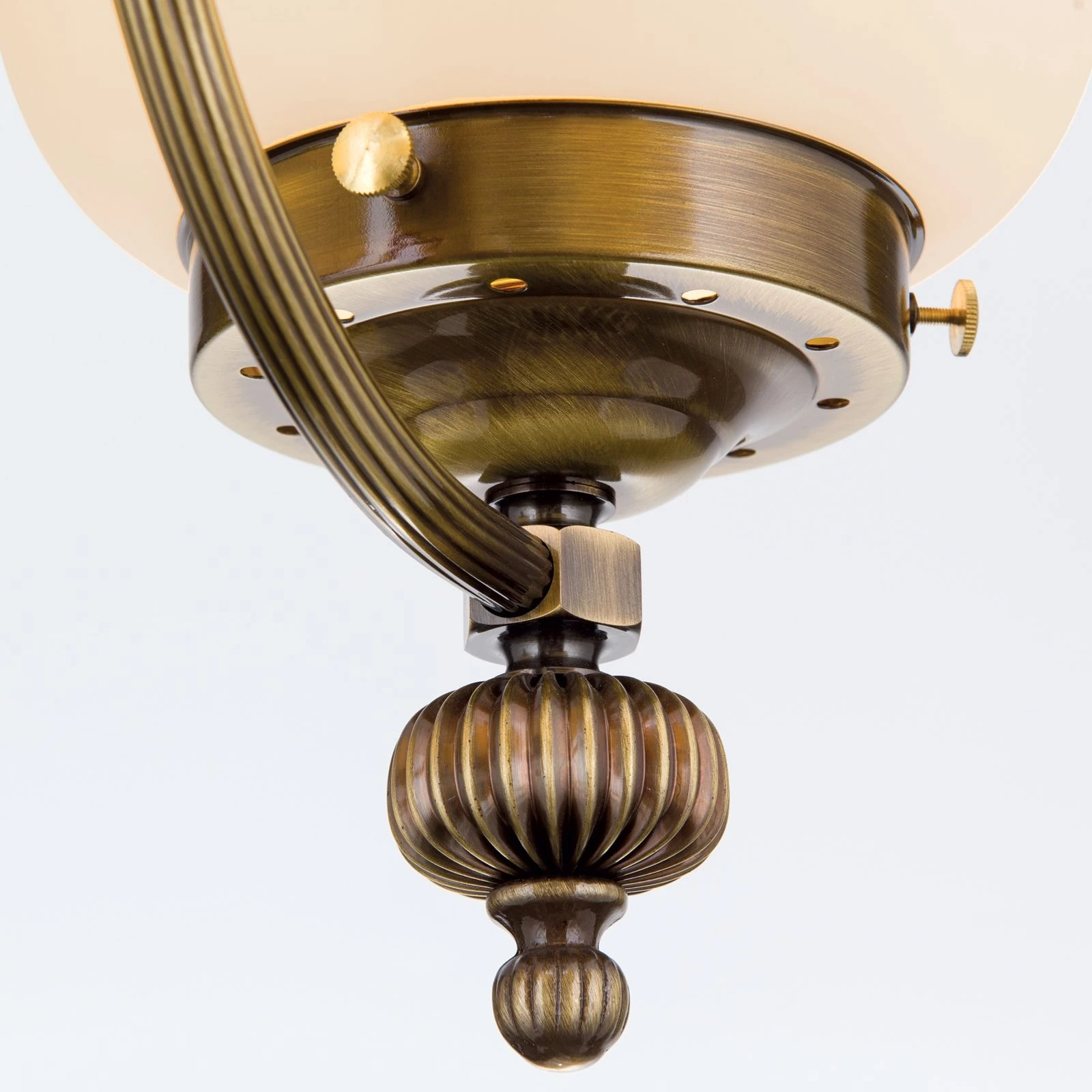 Luster WIENER NOSTALGIE, 4 svetla, nagore, antik mesing, šampanj mat staklo - 5