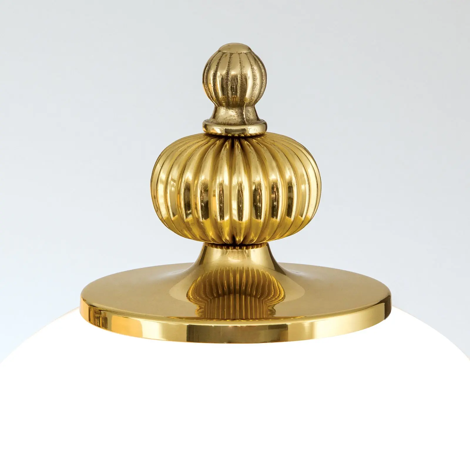 Luster WIENER NOSTALGIE, 3+1 izvora svetla, sjajni mesing, sa opal mat staklom, usmeren nagore - 5