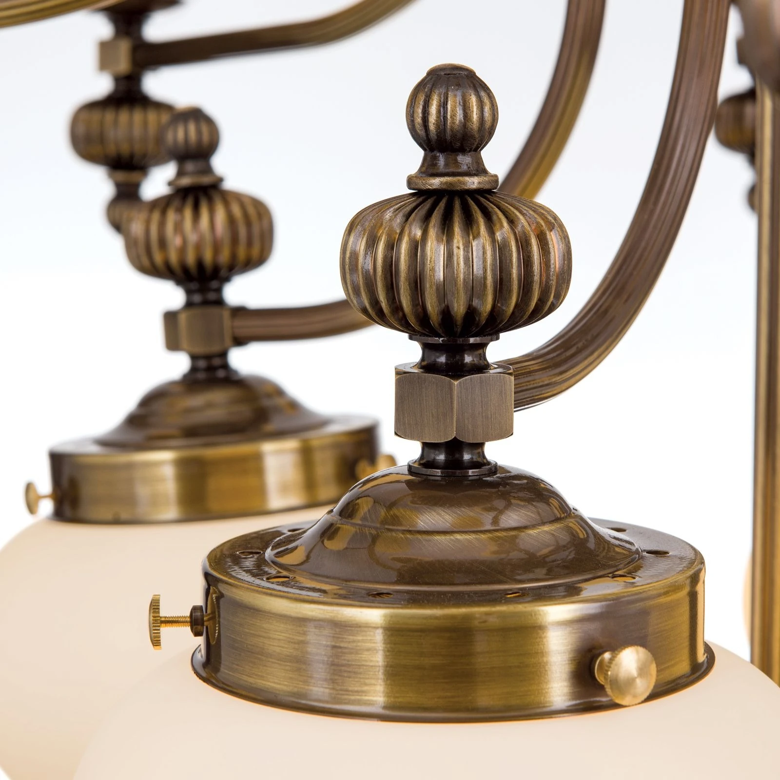 Luster WIENER NOSTALGIE, 4+8+4+1 izvora svetla, nagore, antik mesing, šampanj mat staklo - 5