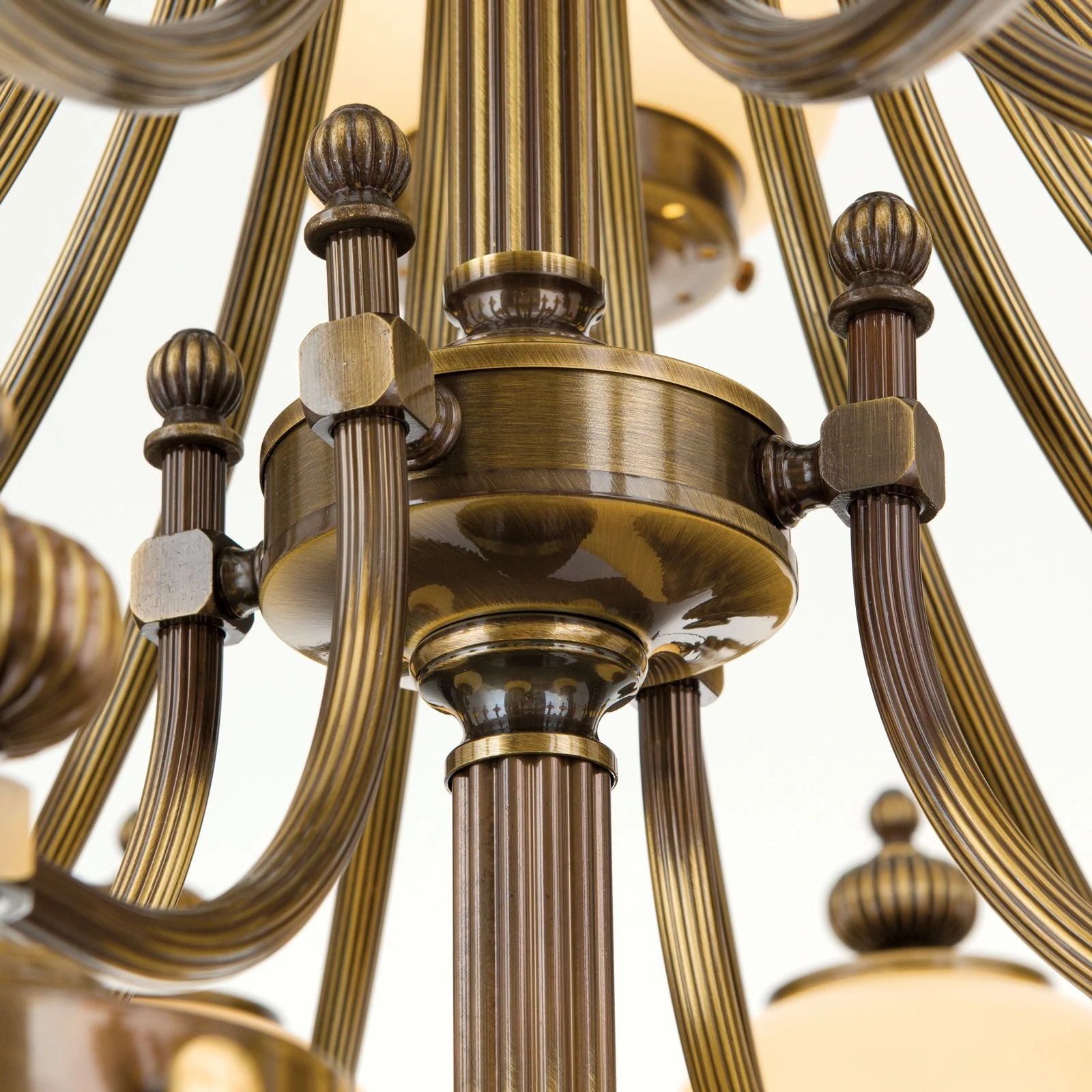 Luster WIENER NOSTALGIE, 4+16+8+4 izvora svetla, nagore, antik mesing, šampanj mat staklo - 5