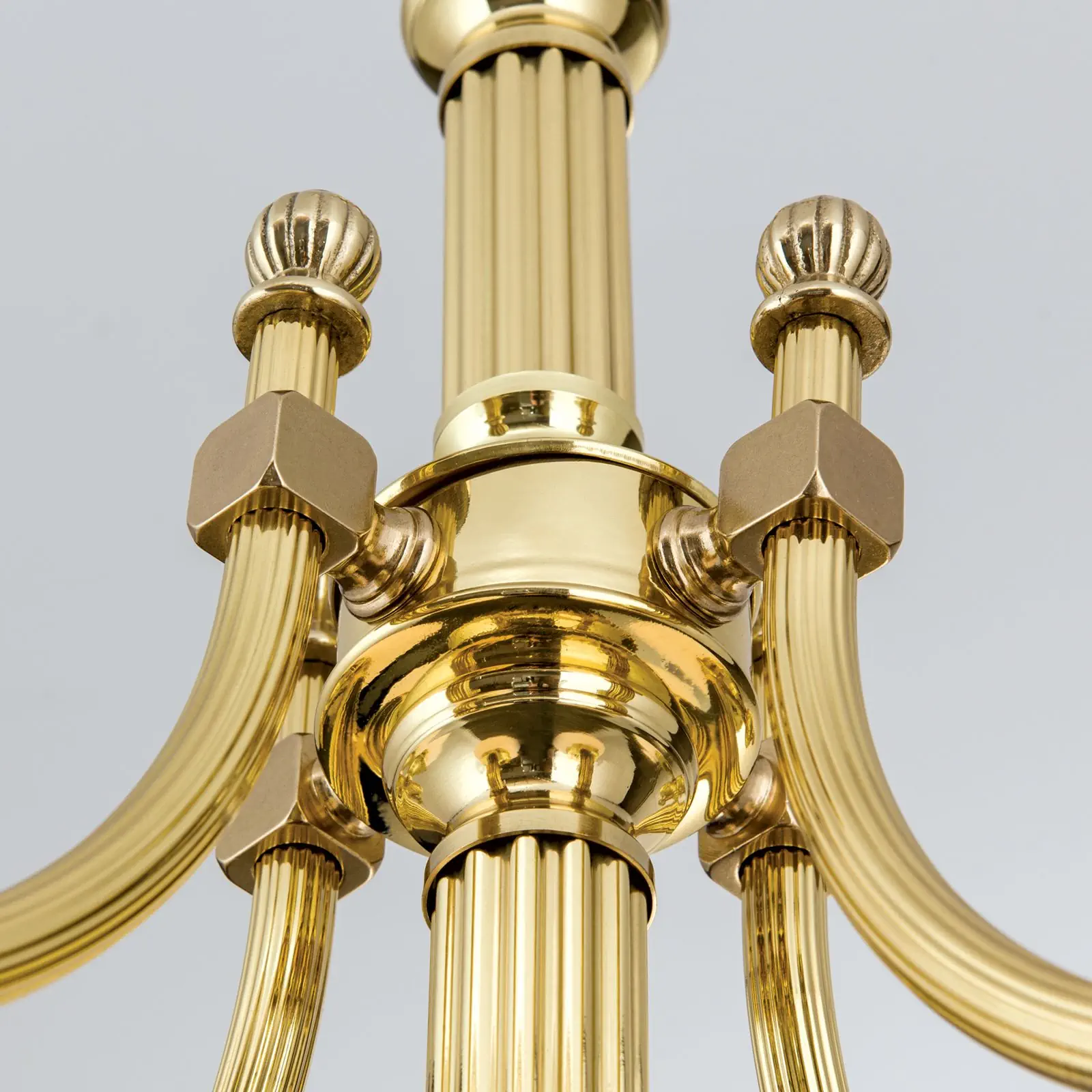 Luster WIENER NOSTALGIE, 4 izvora svetla, sjajni mesing, sa opal mat staklom, usmeren nadole - 5