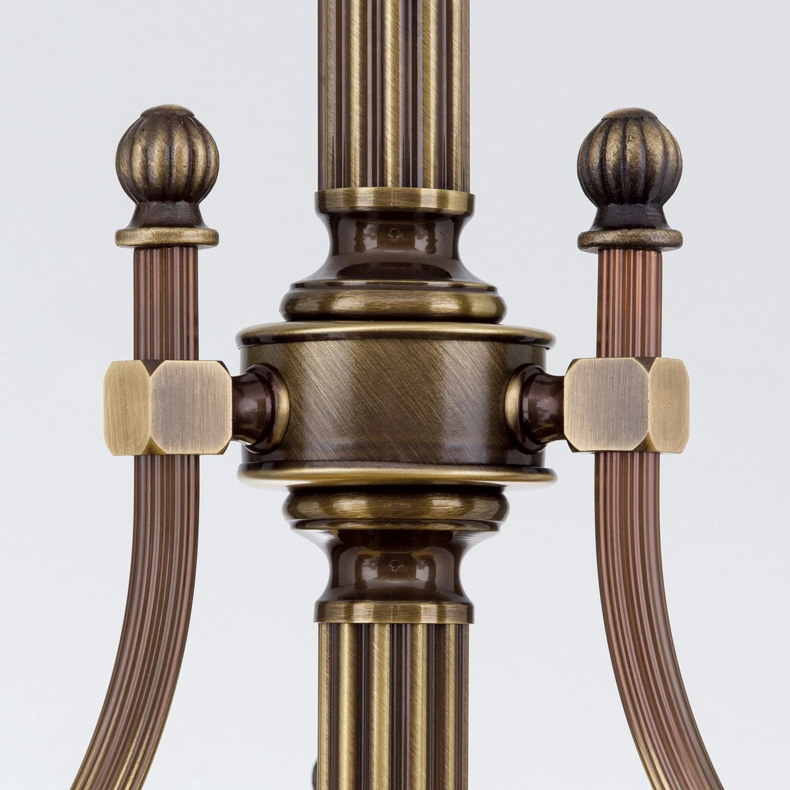 Luster WIENER NOSTALGIE, 3+1 izvora svetla, nadole, antik mesing, šampanj mat staklo - 5