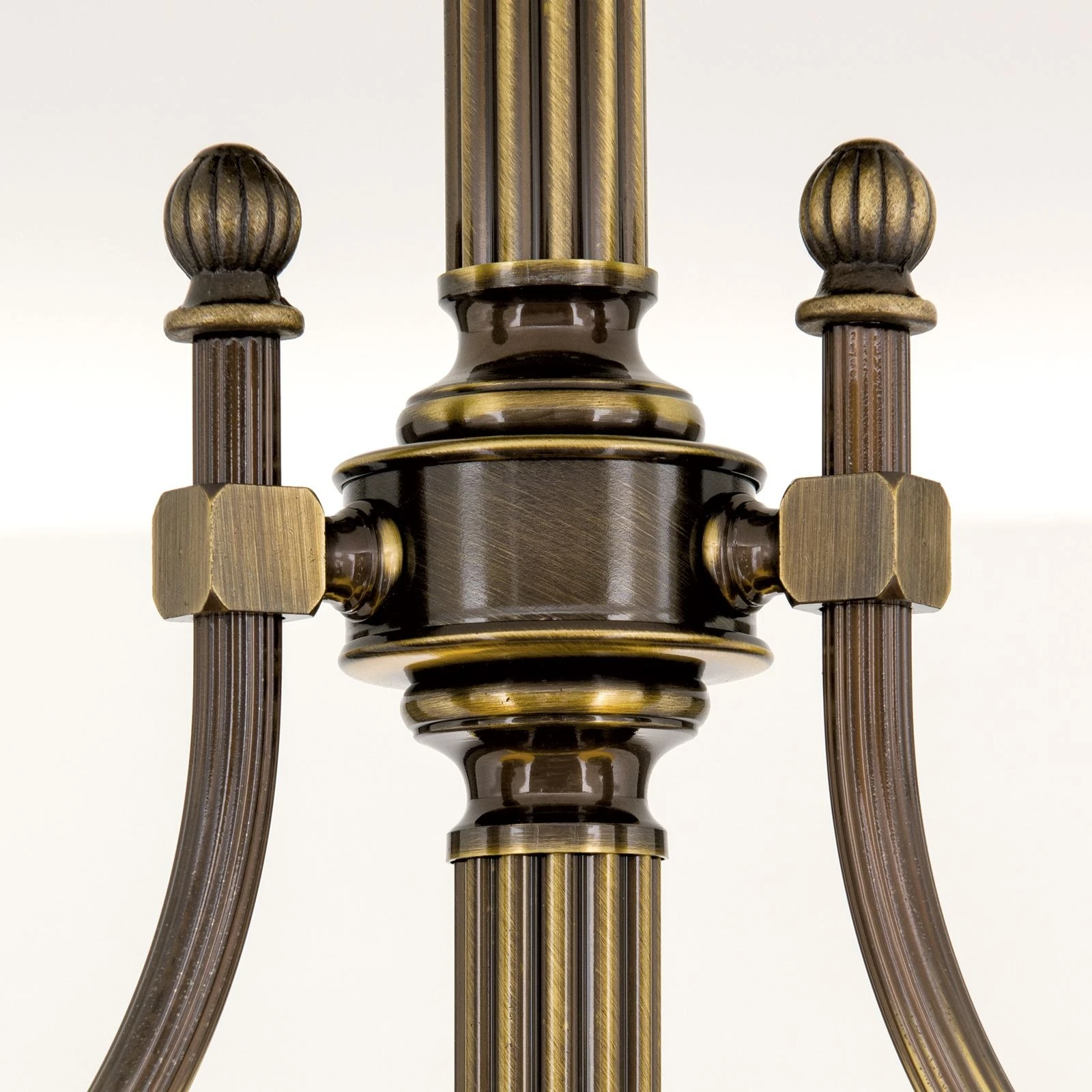 Plafonski luster WIENER NOSTALGIE, 3+1 izvora svetla, antik mesing, šampanj staklo - 5