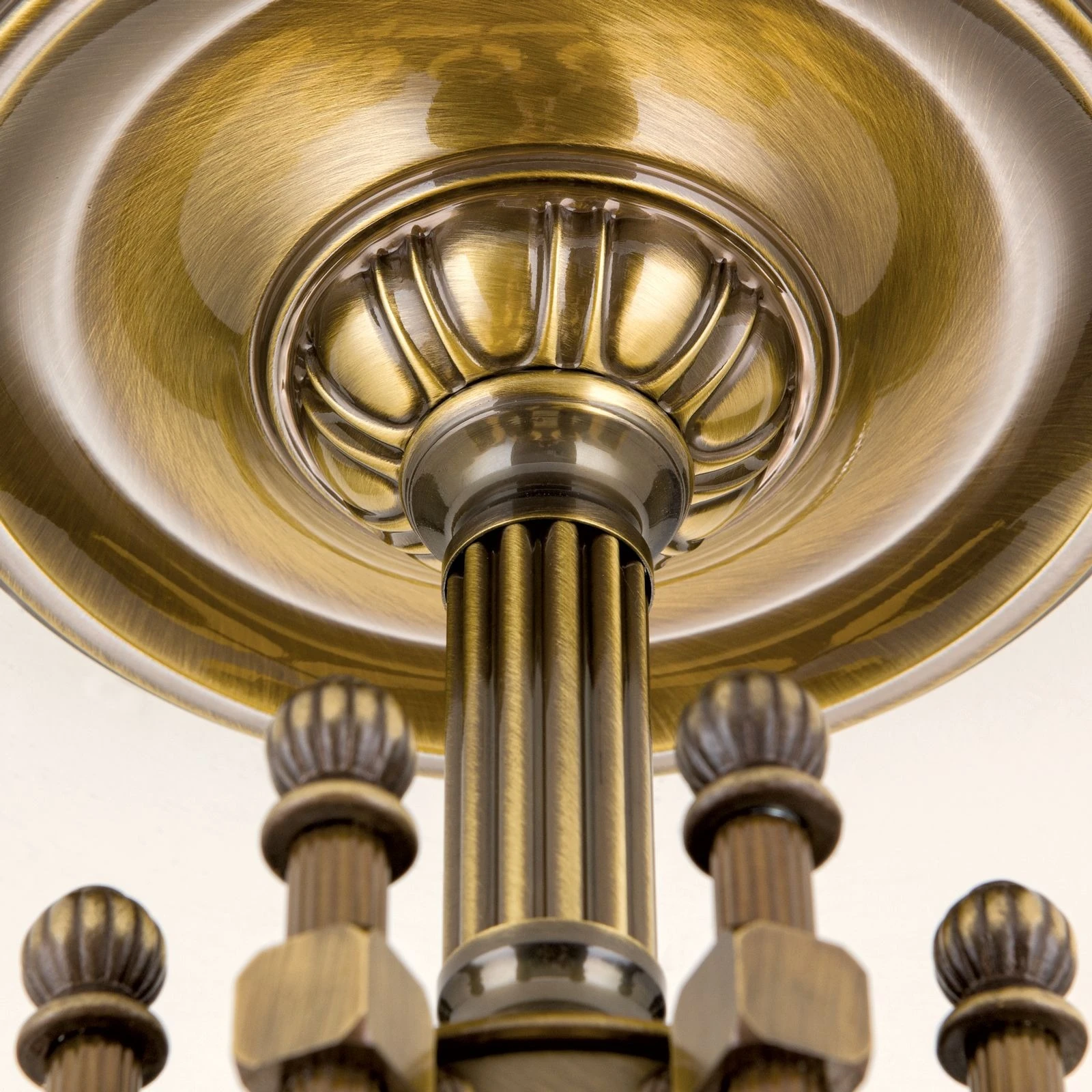 Plafonski luster WIENER NOSTALGIE, 7+1 izvora svetla, antik mesing, šampanj staklo - 6