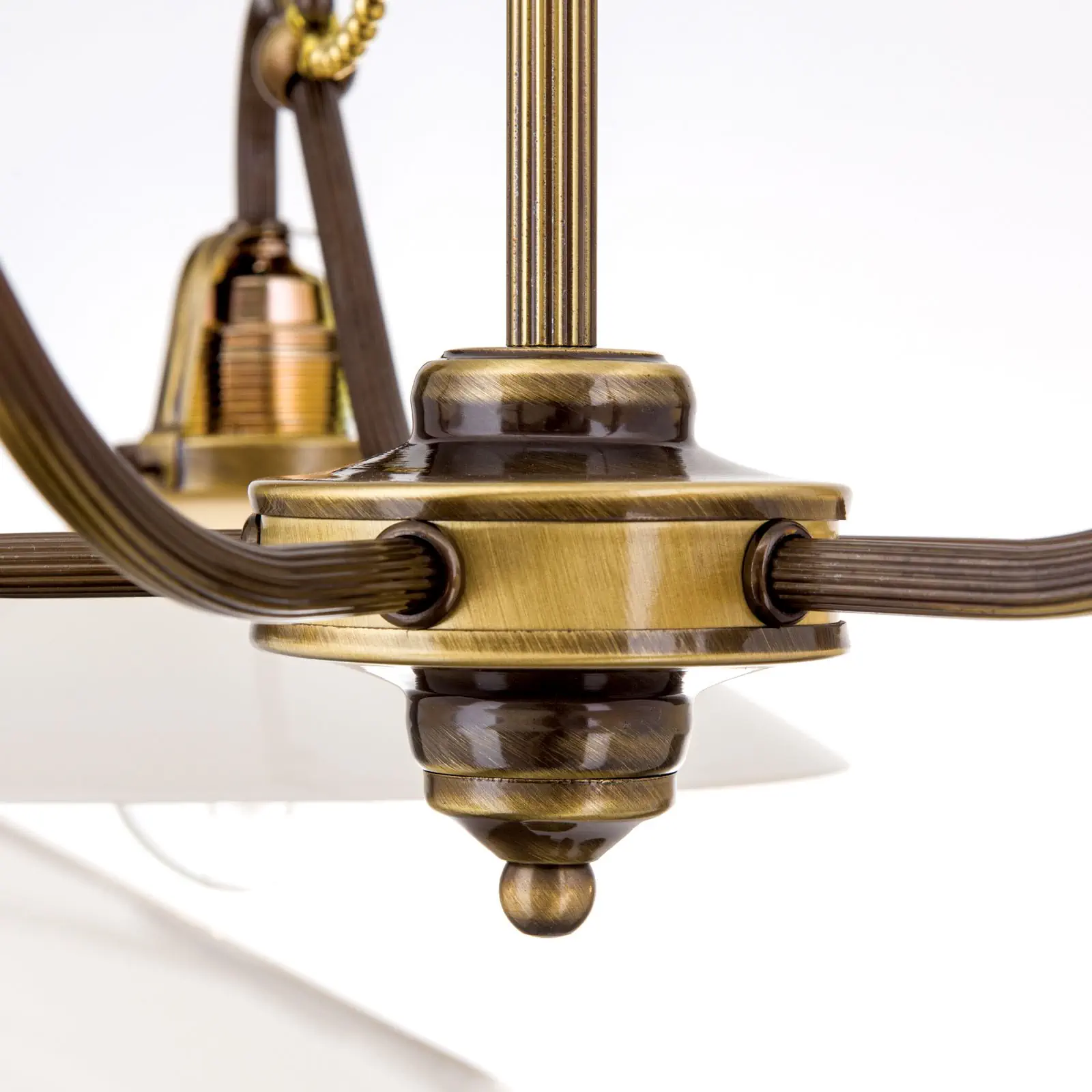 Luster ARTDESIGN, antik mesing, šampanj abažuri, 5 svetlosnih izvora - 5