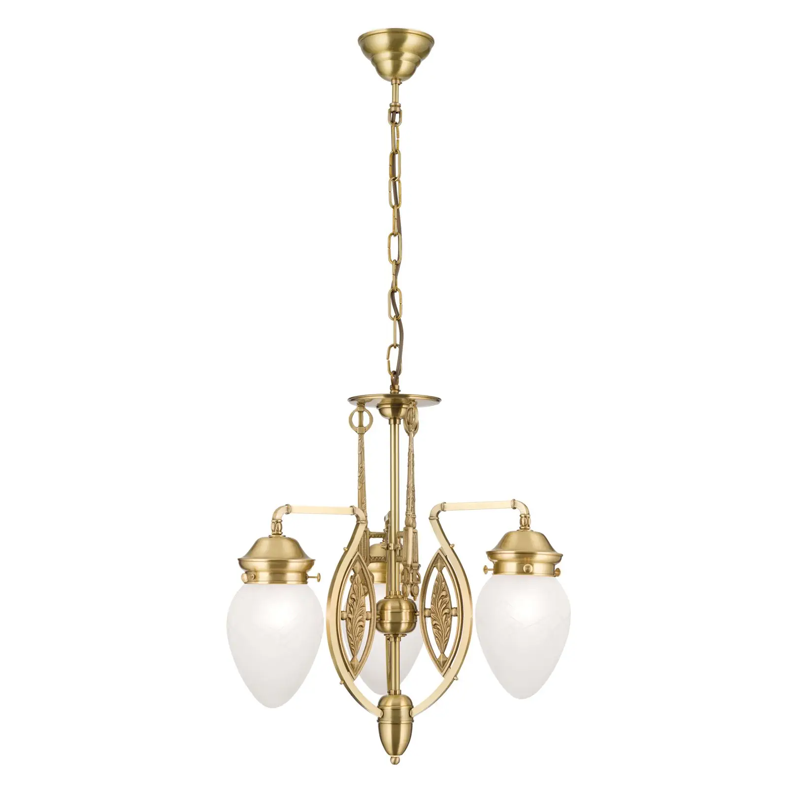 Luster BUDAPEST, 3 izvora svetla, bronza, sa prozirnim mat staklima - 4