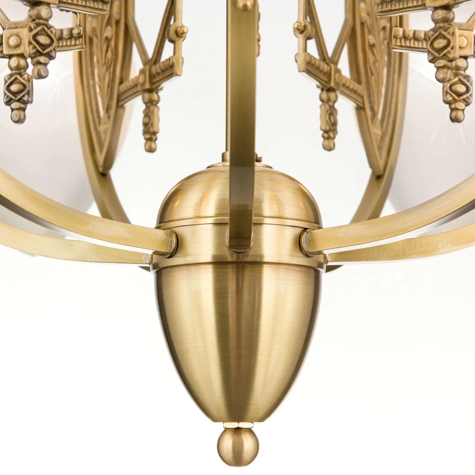 Luster BUDAPEST, 7 izvora svetla, zlato, sa prozirnim mat staklom - 6