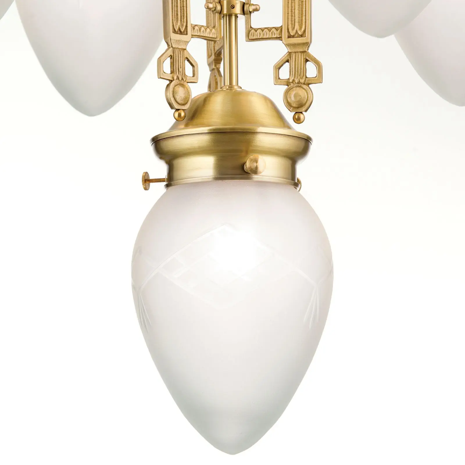 Luster BUDAPEST, 13 izvora svetla, bronza, sa prozirnim mat staklom - 6