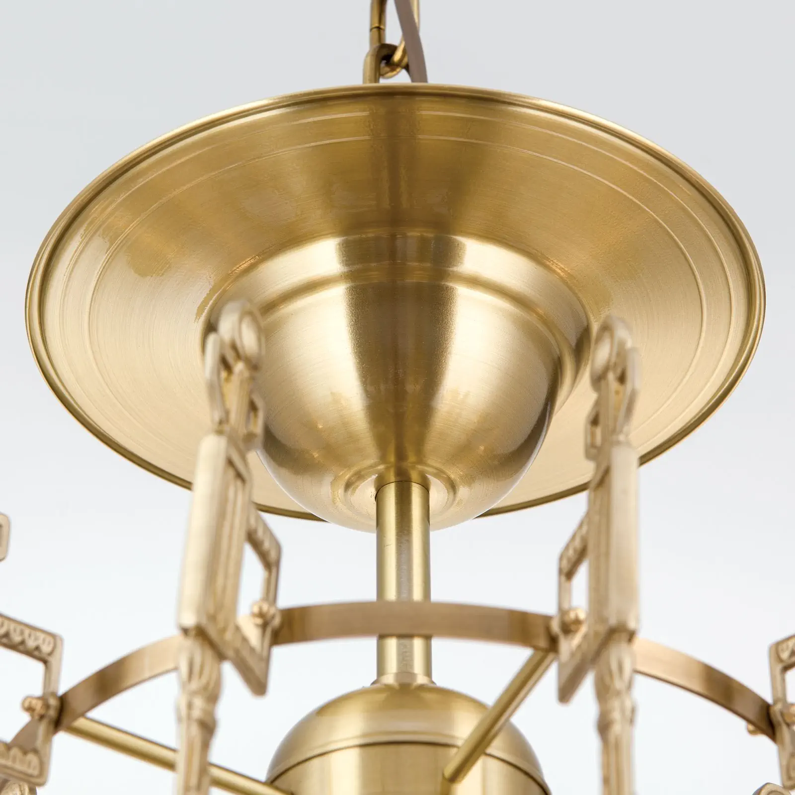 Luster BUDAPEST, 16 izvora svetla, bronza, sa prozirnim mat staklom - 5