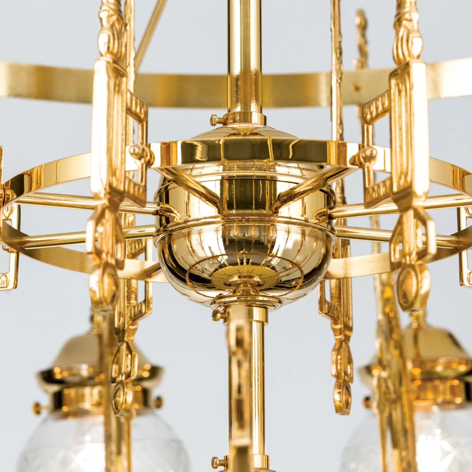 Luster BUDAPEST, 28 izvora svetla, 24K pozlata, sa prozirnim brušenim staklom - 5