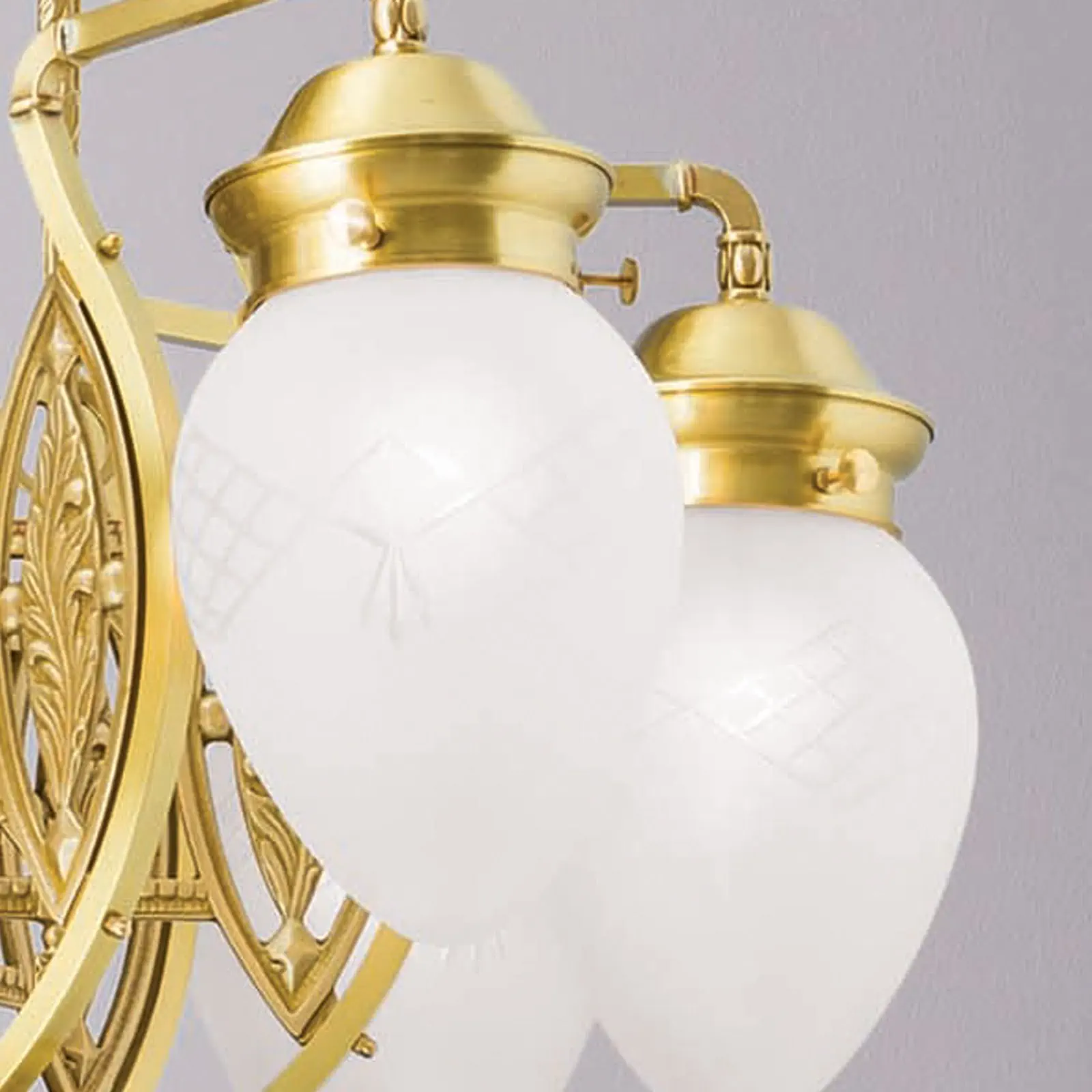 Luster BUDAPEST, 28 izvora svetla, bronza, sa prozirnim mat staklom - 2