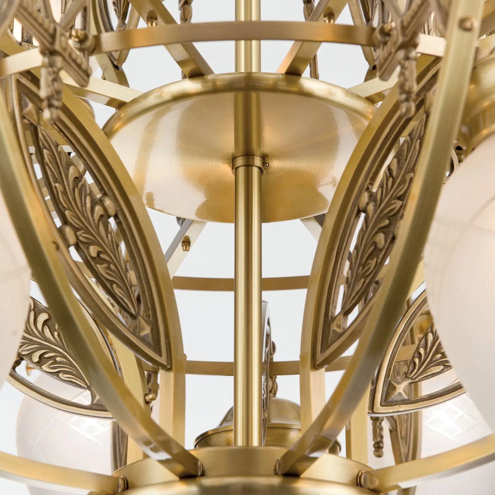 Luster BUDAPEST, 21 izvor svetla, bronza, sa prozirnim mat staklom - 5