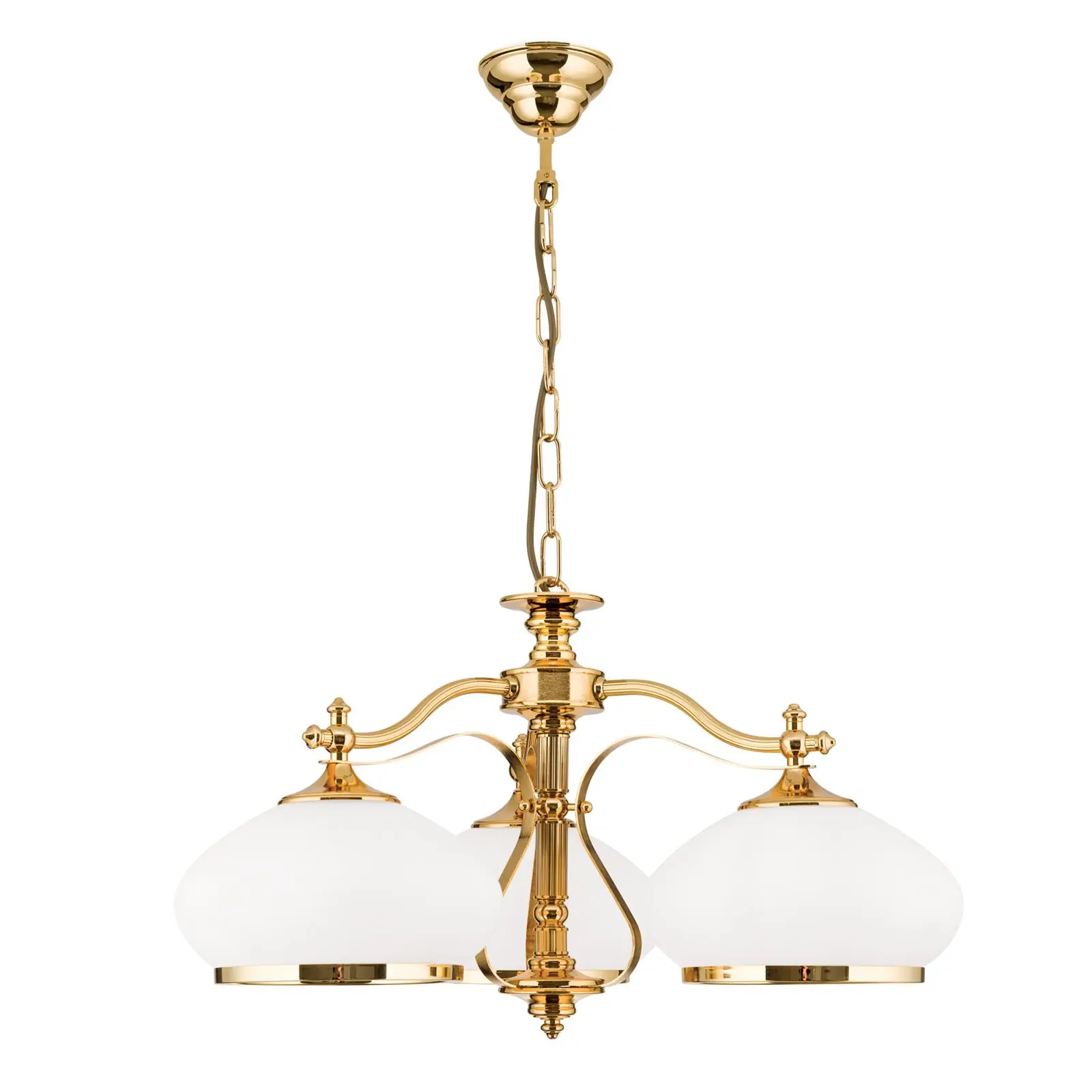 Luster EMPIRE, 3 svetla, zlato, sa opalno-zlatnim staklom - 4