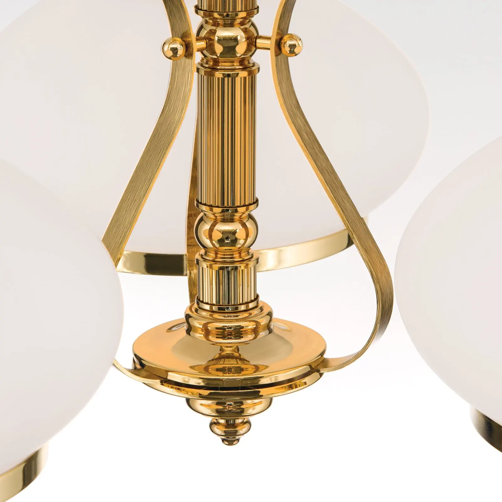 Luster EMPIRE, 3 svetla, zlato, sa opalno-zlatnim staklom - 6