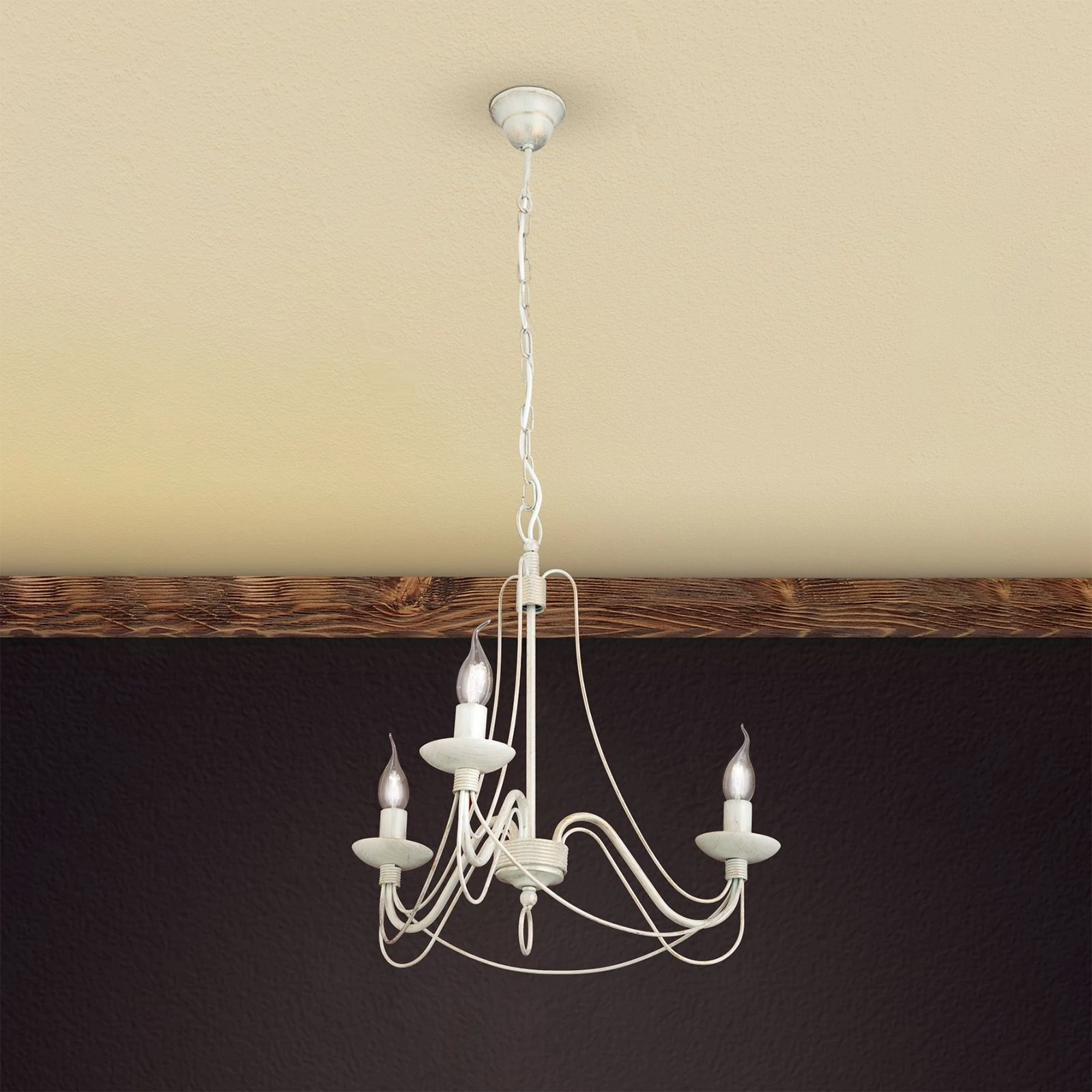 Luster VELA, 3 izvora svetla, slonovača–zlato - 3