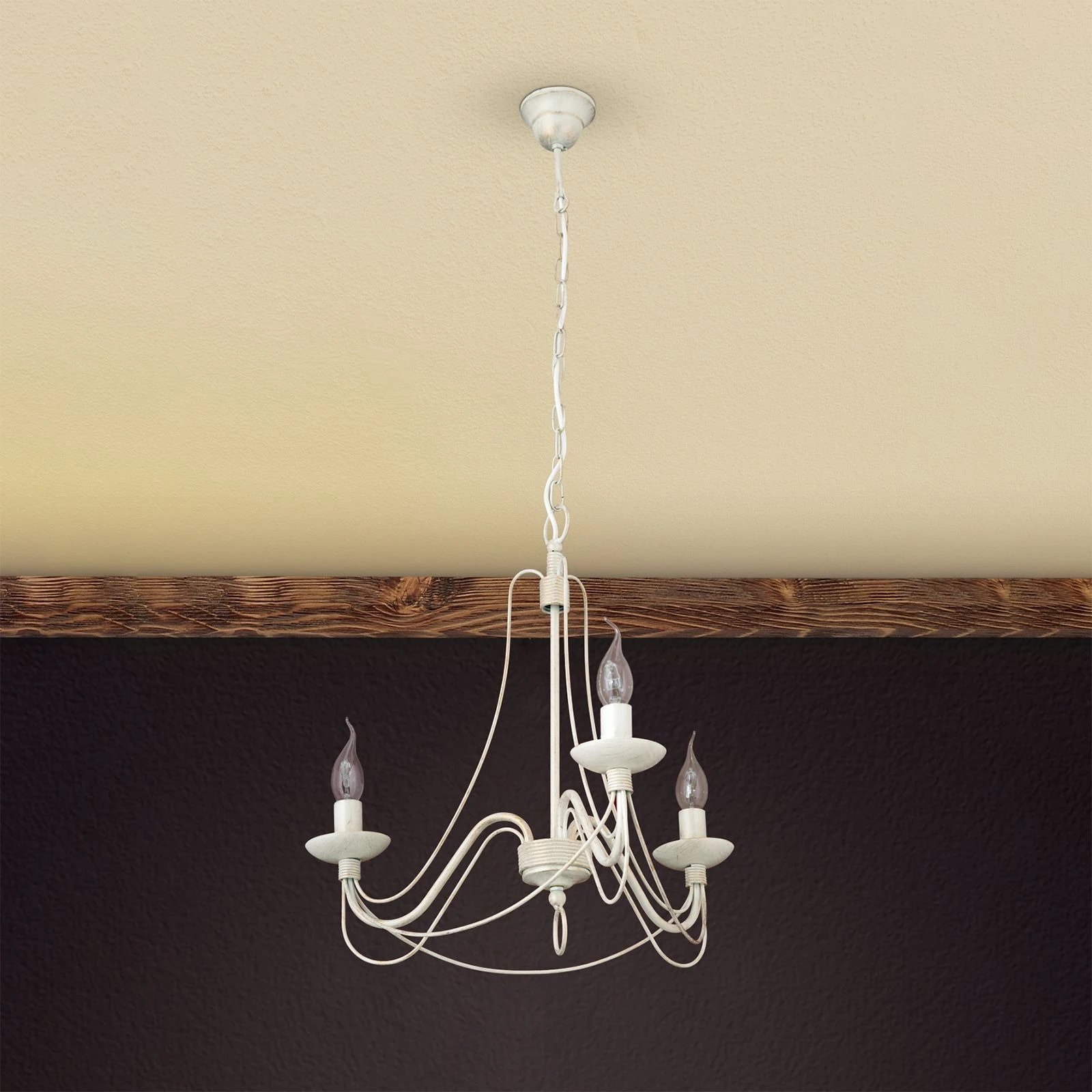 Luster VELA, 3 izvora svetla, slonovača–zlato - 4