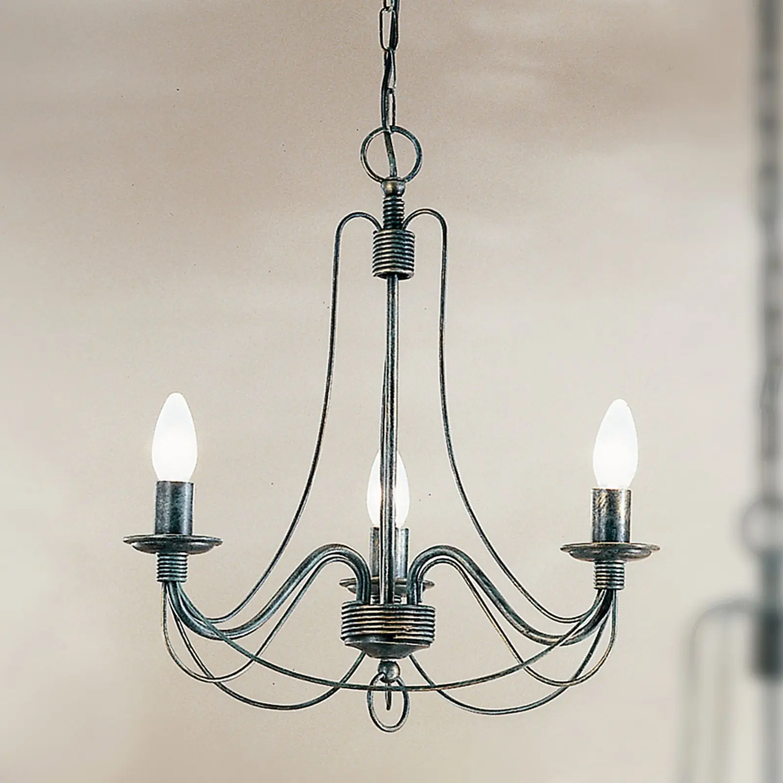 Luster VELA, 3 izvora svetla, antik - 9