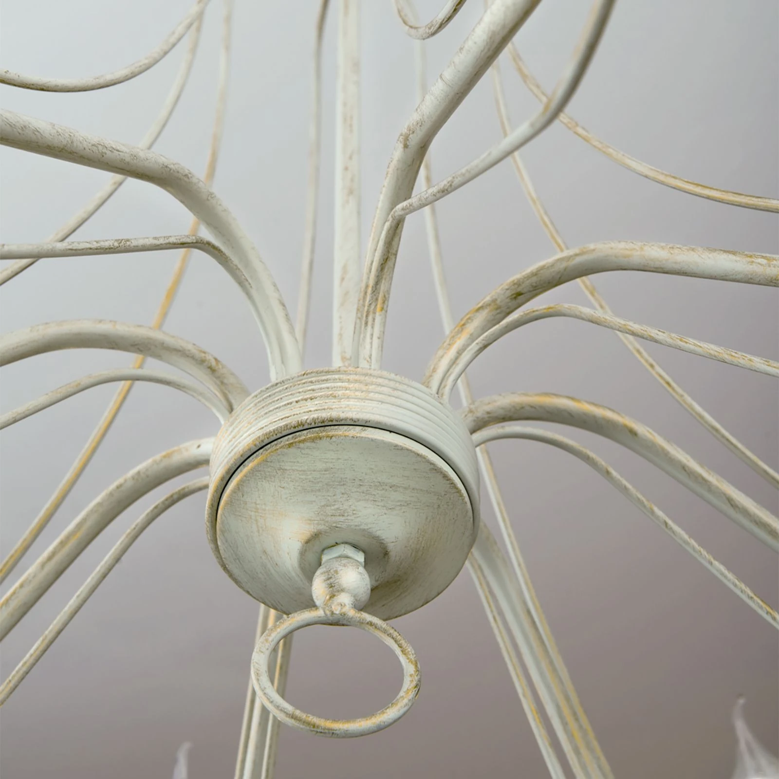 Luster VELA, 8 izvora svetla, slonovača–zlato - 6