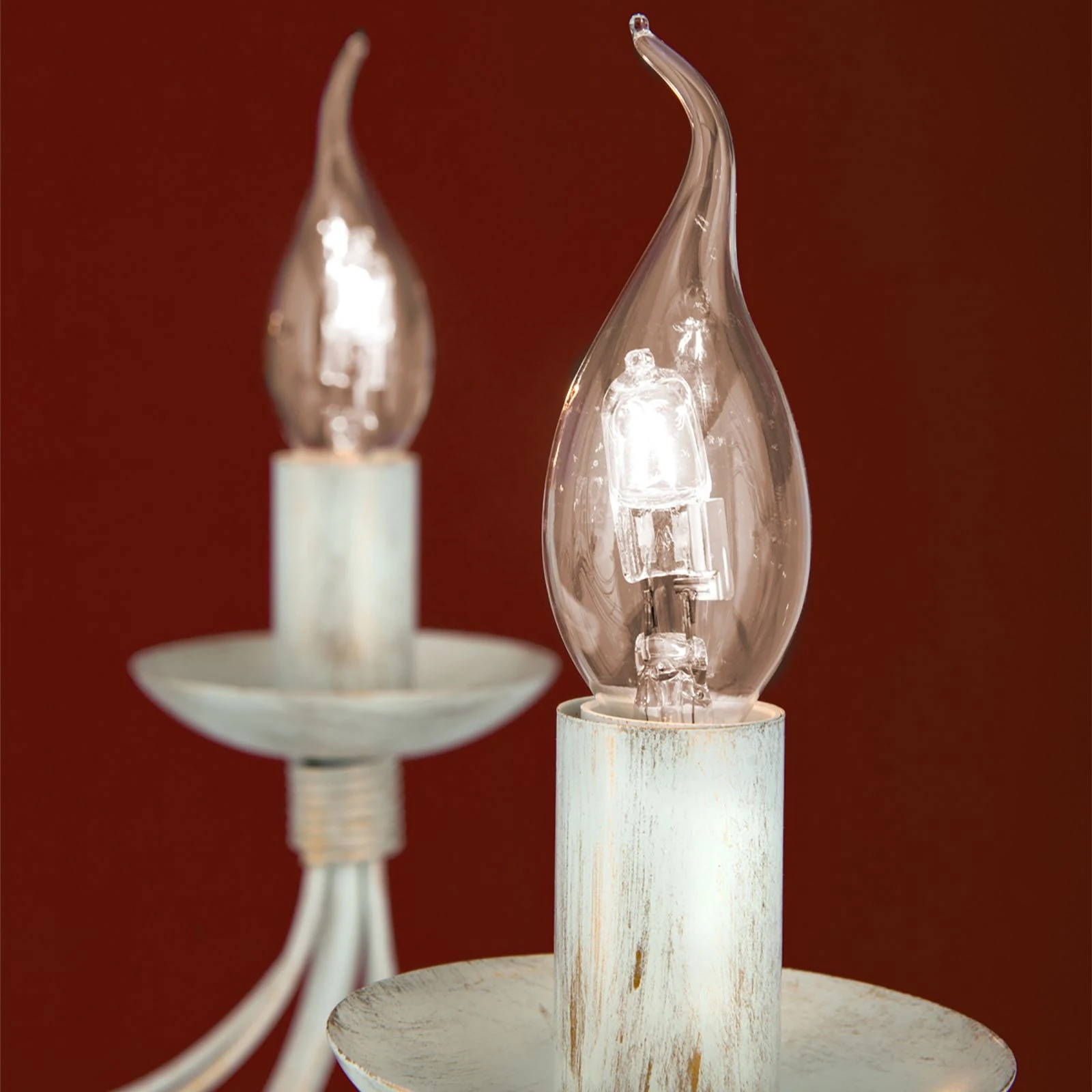 Luster VELA, 8 izvora svetla, slonovača–zlato - 7