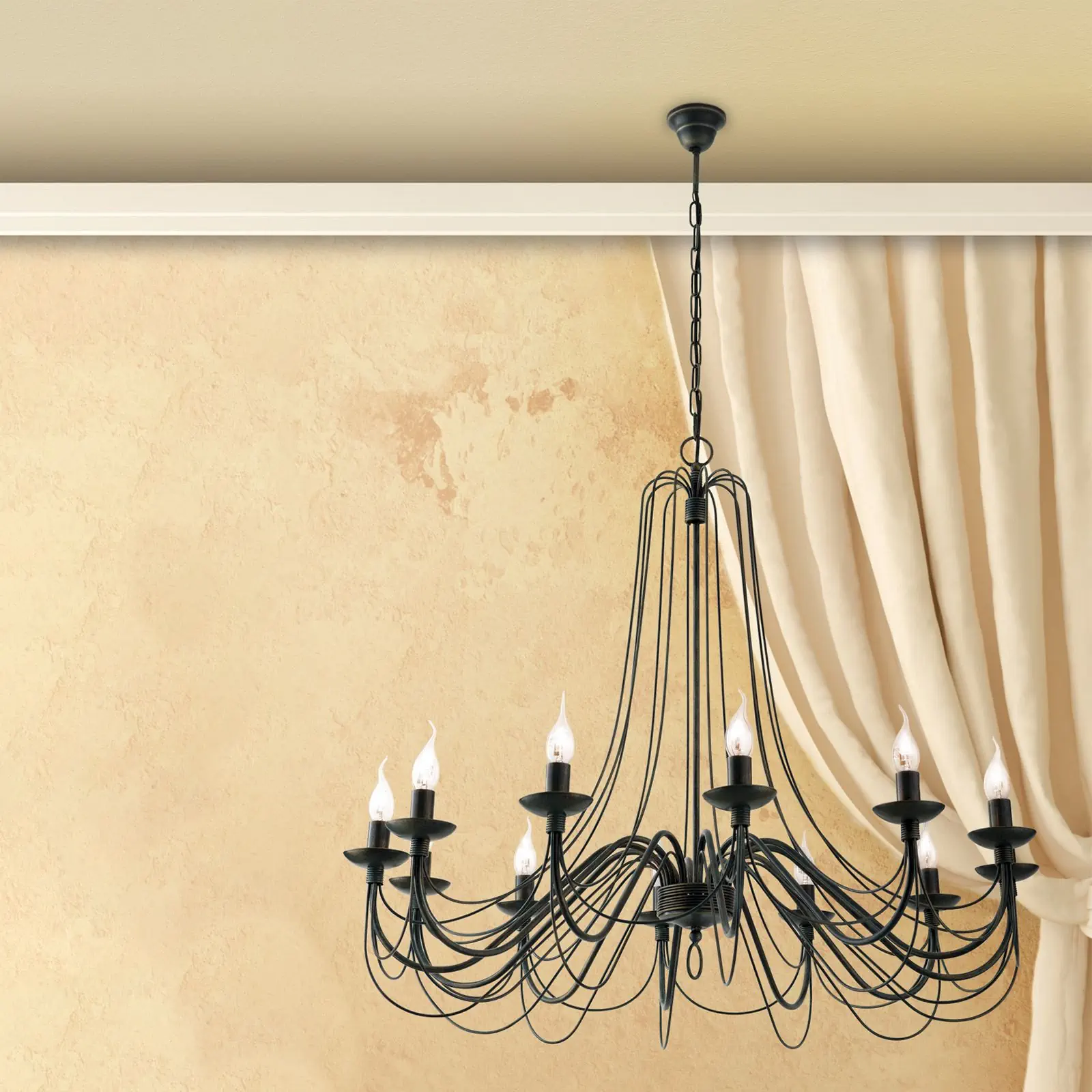 Luster VELA, 12 izvora svetla, antik - 3