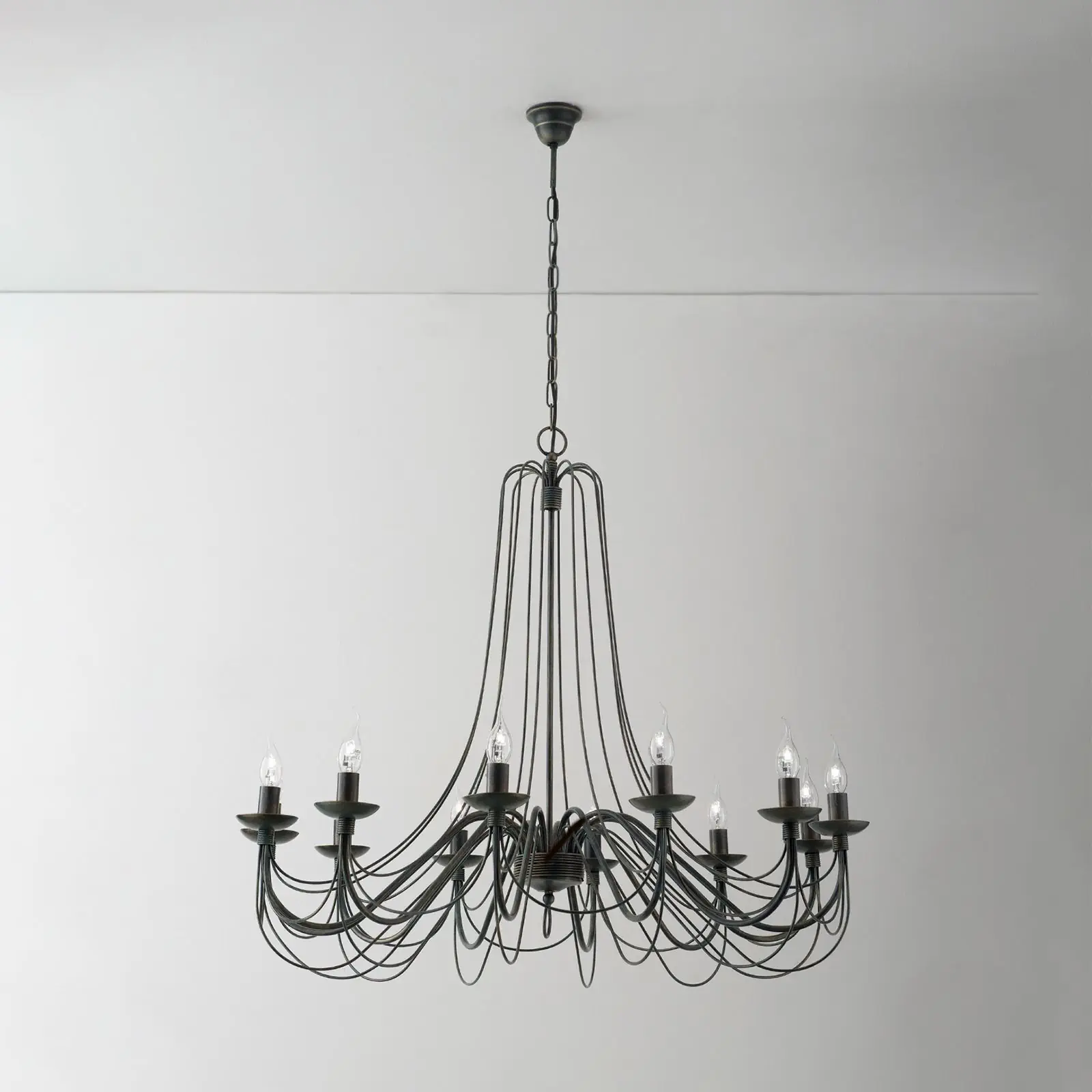 Luster VELA, 12 izvora svetla, antik - 6