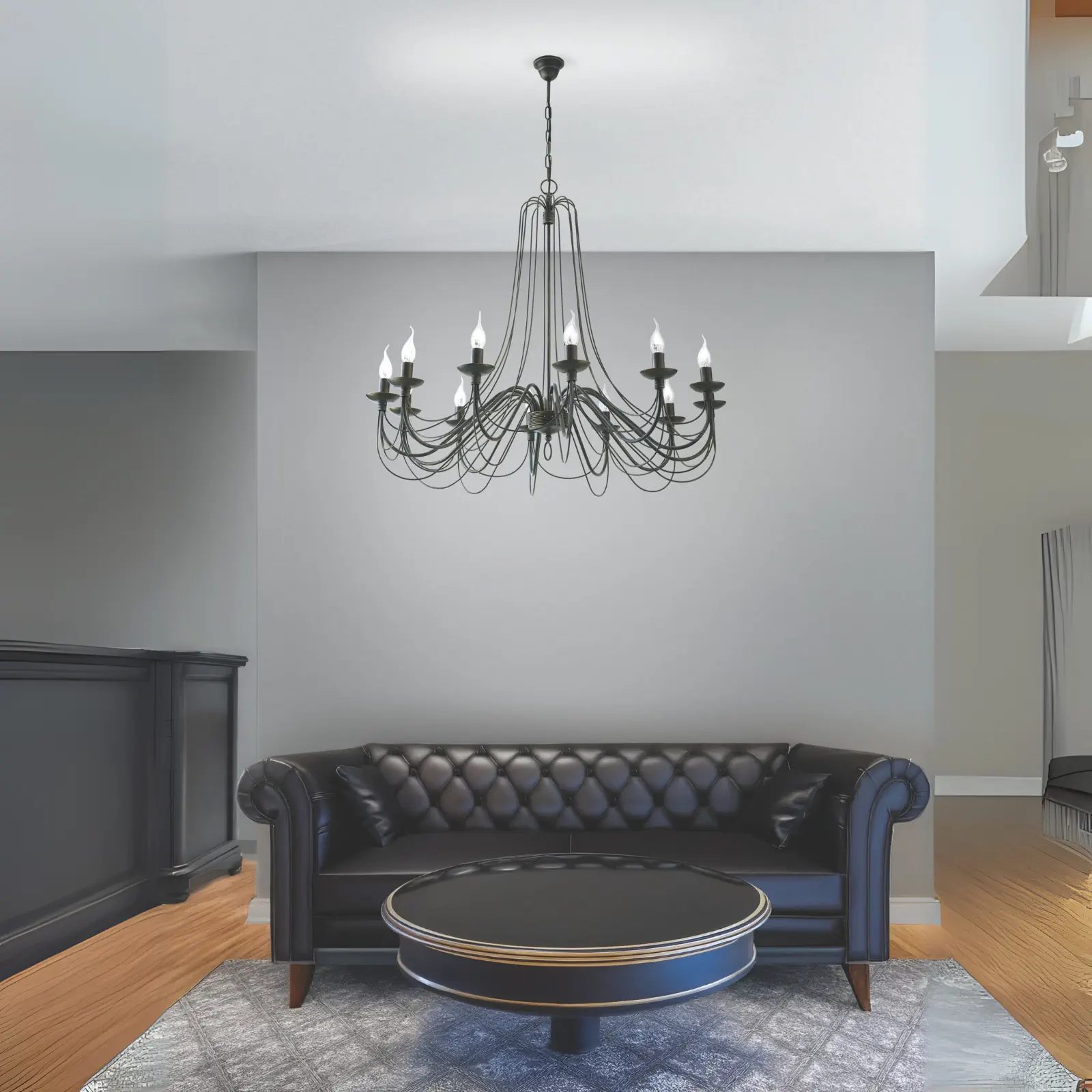 Luster VELA, 12 izvora svetla, antik - 9