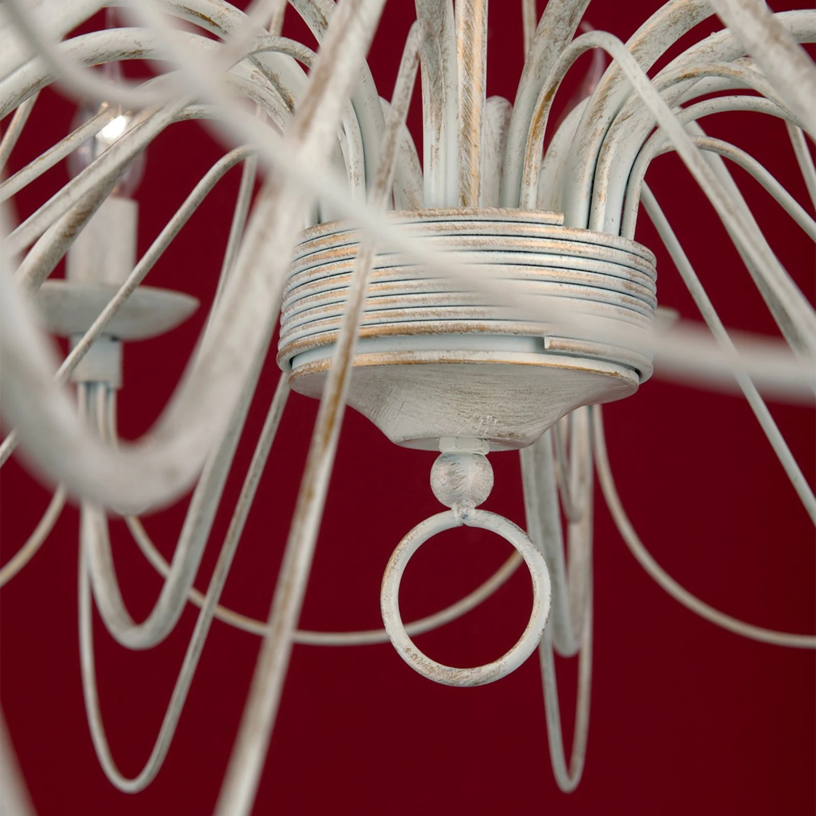 Luster VELA, 12 izvora svetla, slonovača–zlato - 7