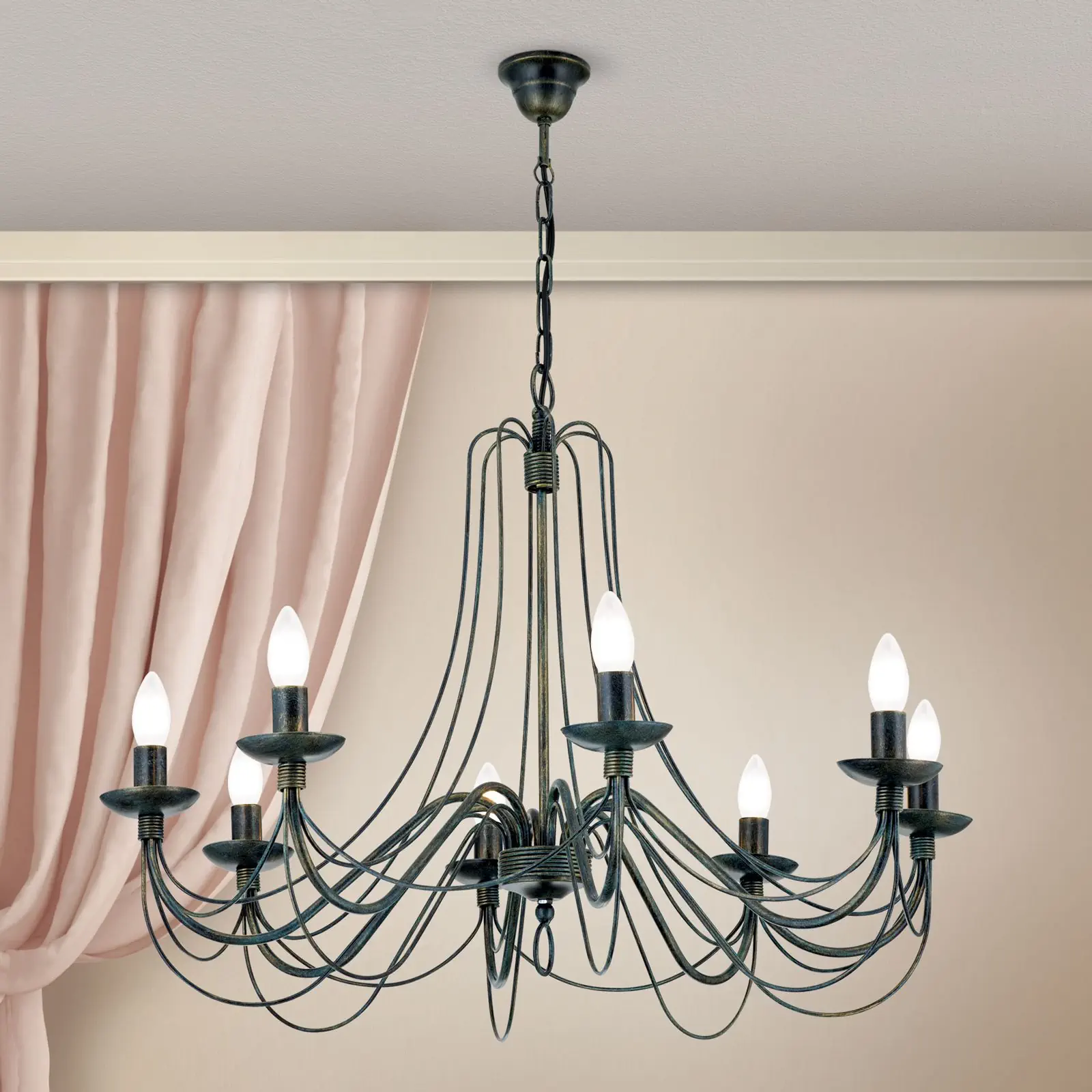 Luster VELA, 8 izvora svetla, antik - 2