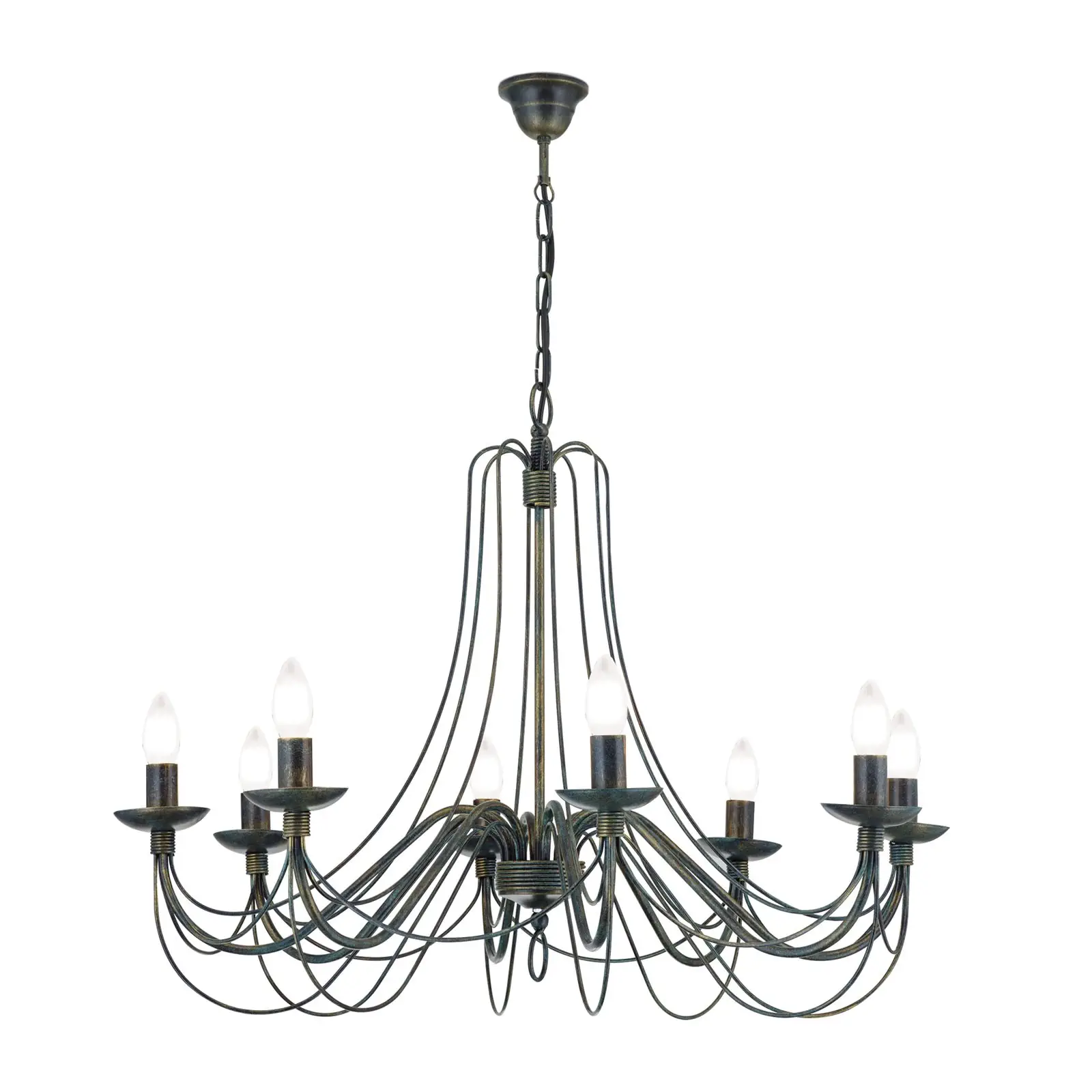 Luster VELA, 8 izvora svetla, antik - 4