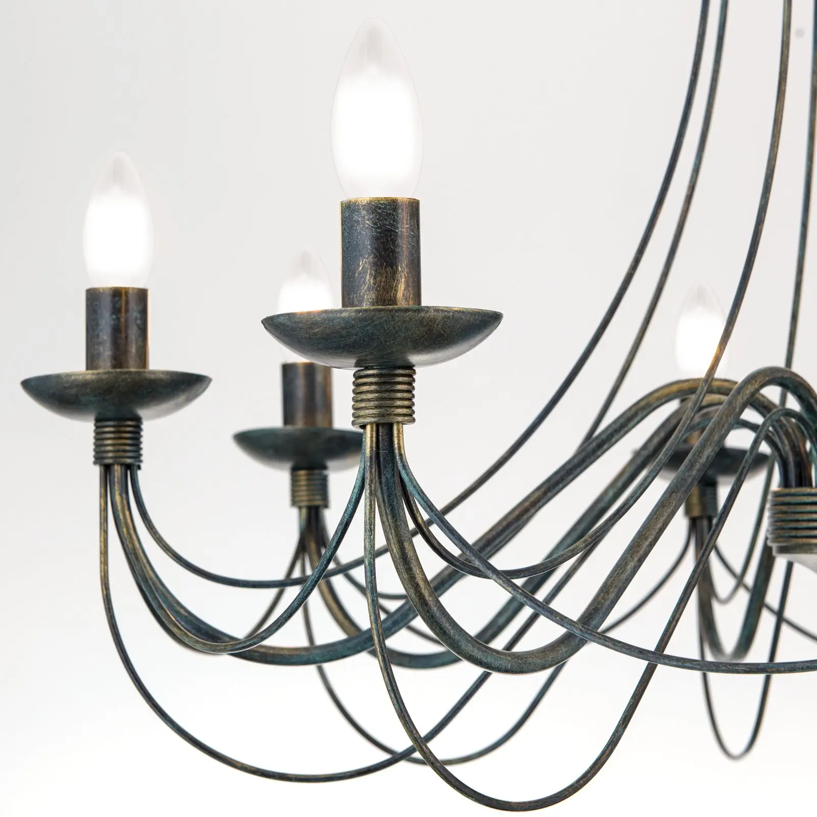 Luster VELA, 8 izvora svetla, antik - 6
