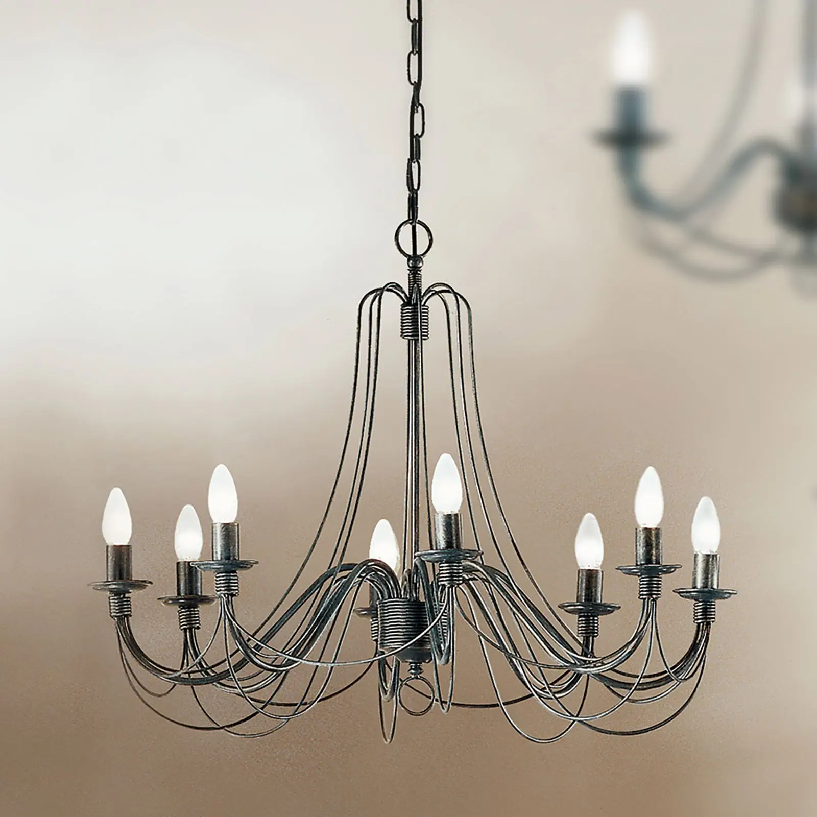 Luster VELA, 8 izvora svetla, antik - 9