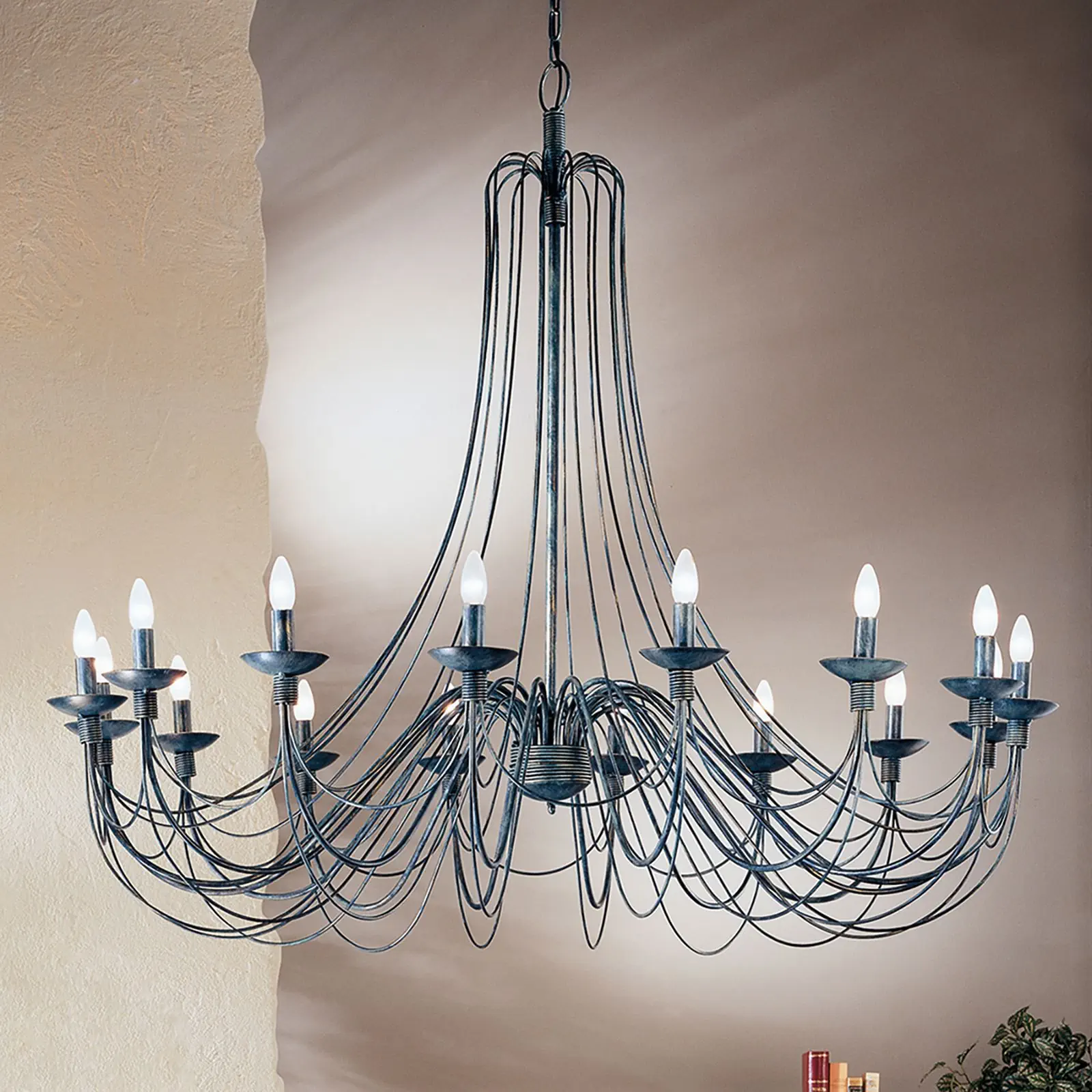 Luster VELA, 16 izvora svetla, antik - 9