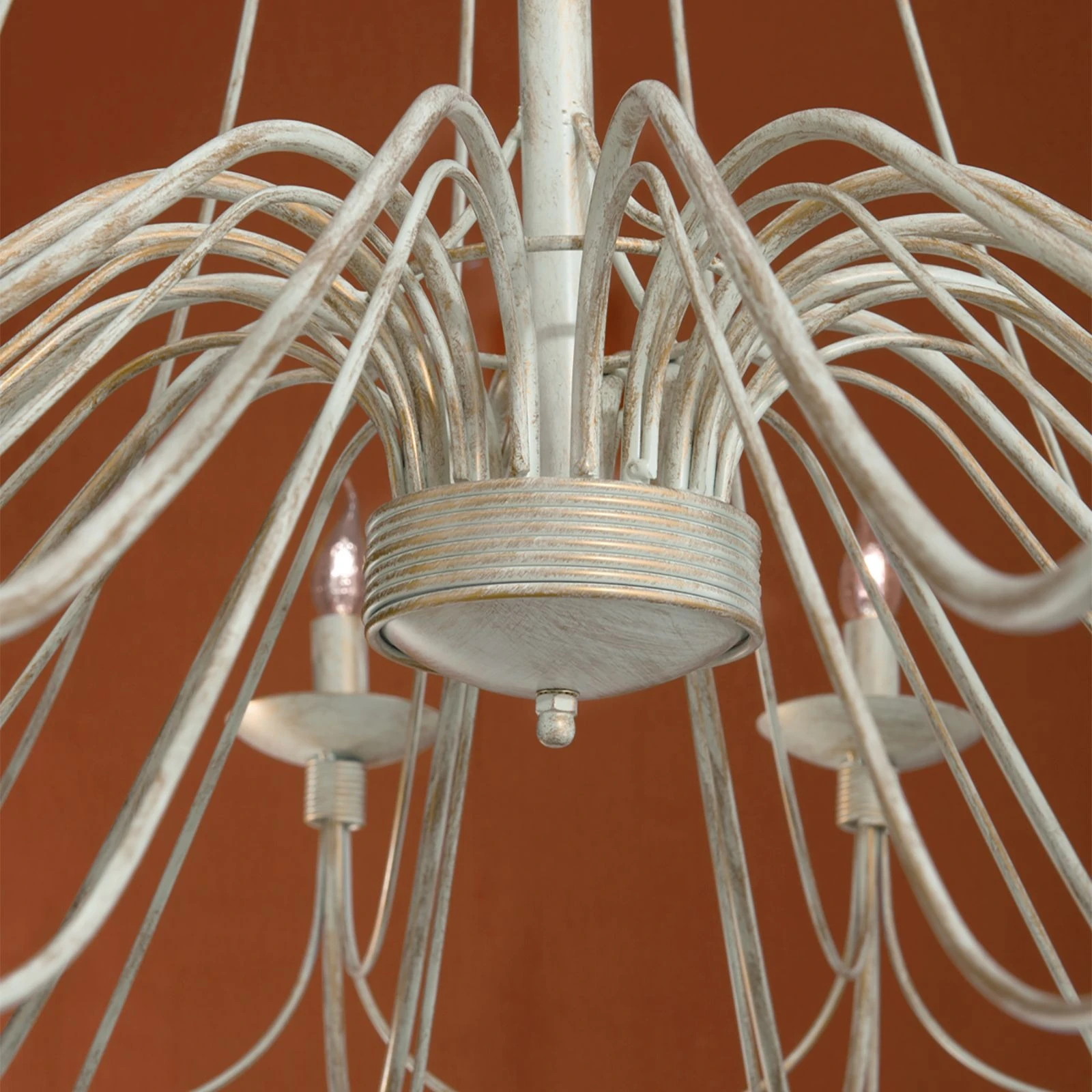 Luster VELA, 16 izvora svetla, slonovača–zlato - 3